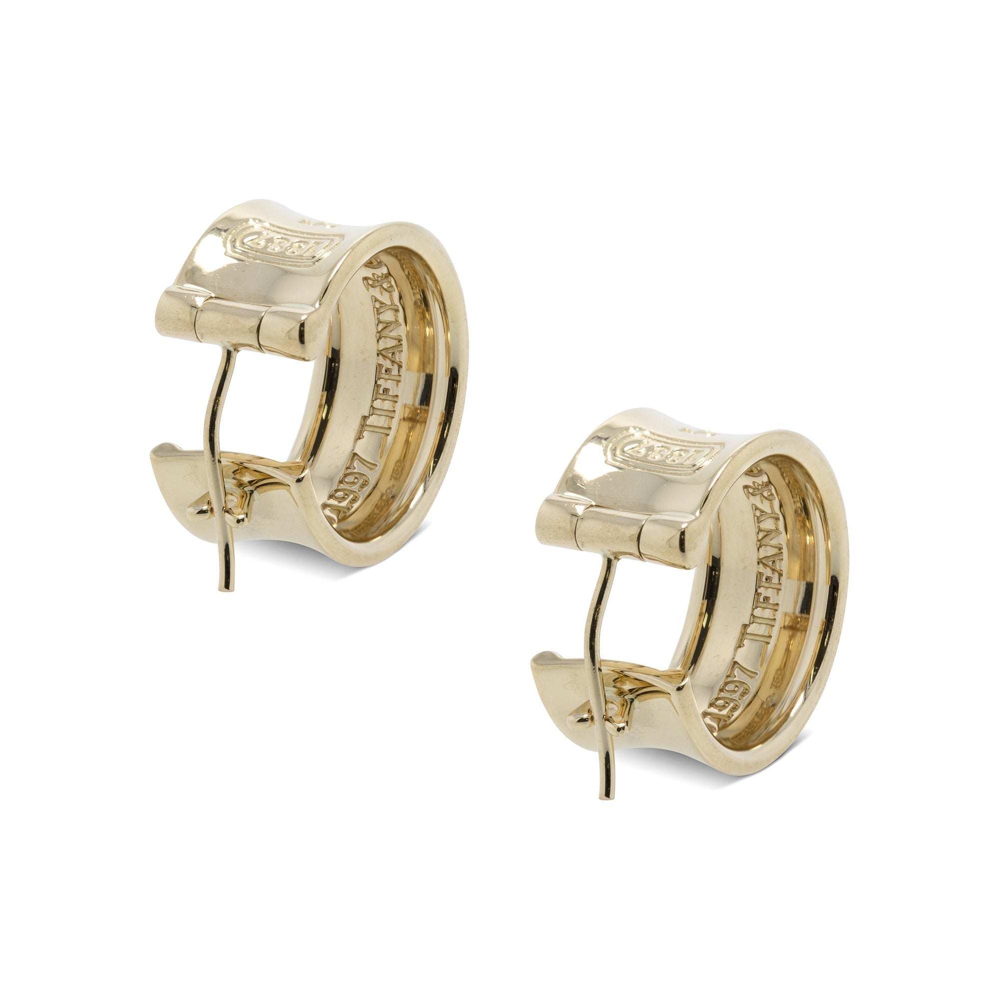 Tiffany & Co. 18k Gold 1837 Hoop Earrings