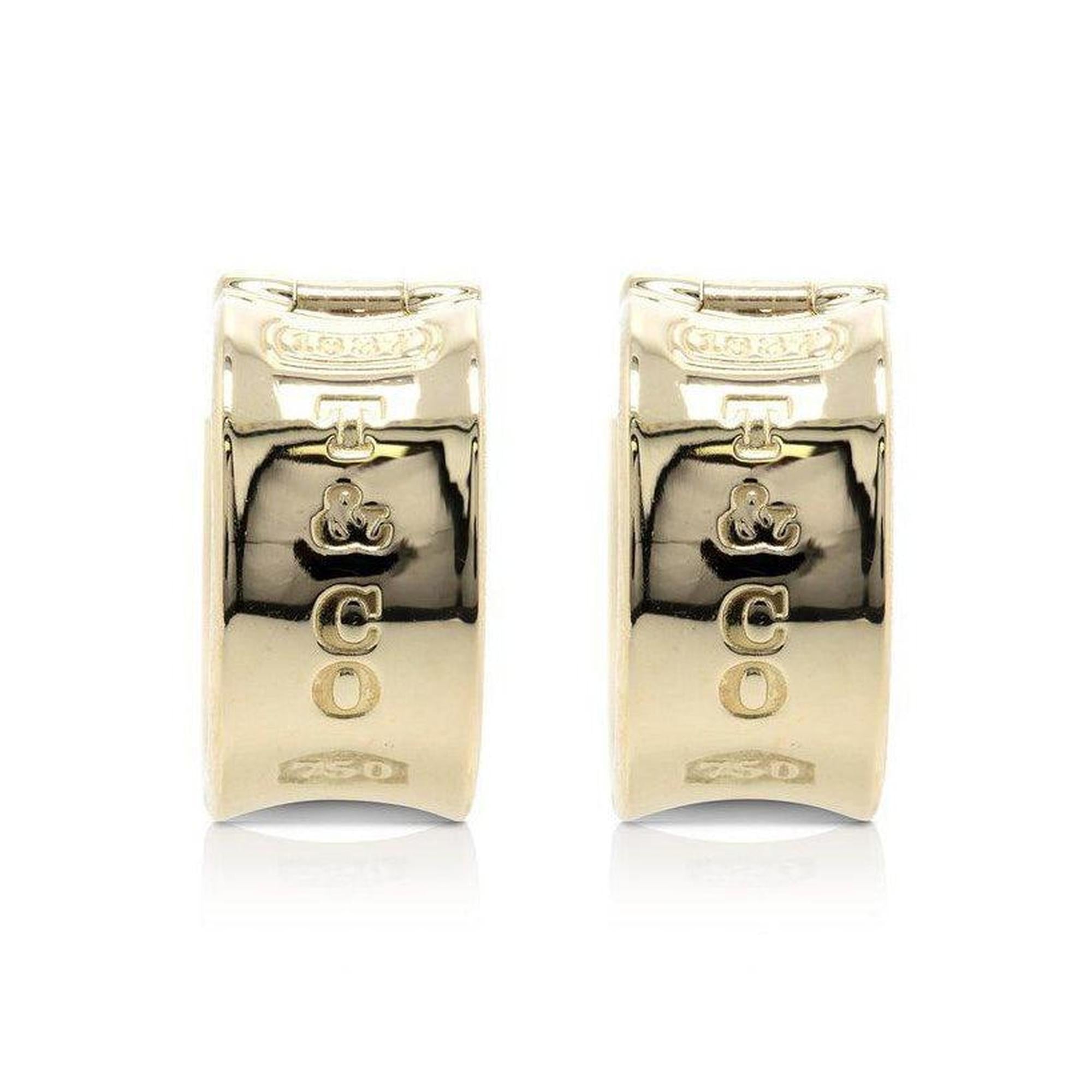 Tiffany & Co. 18k Gold 1837 Hoop Earrings