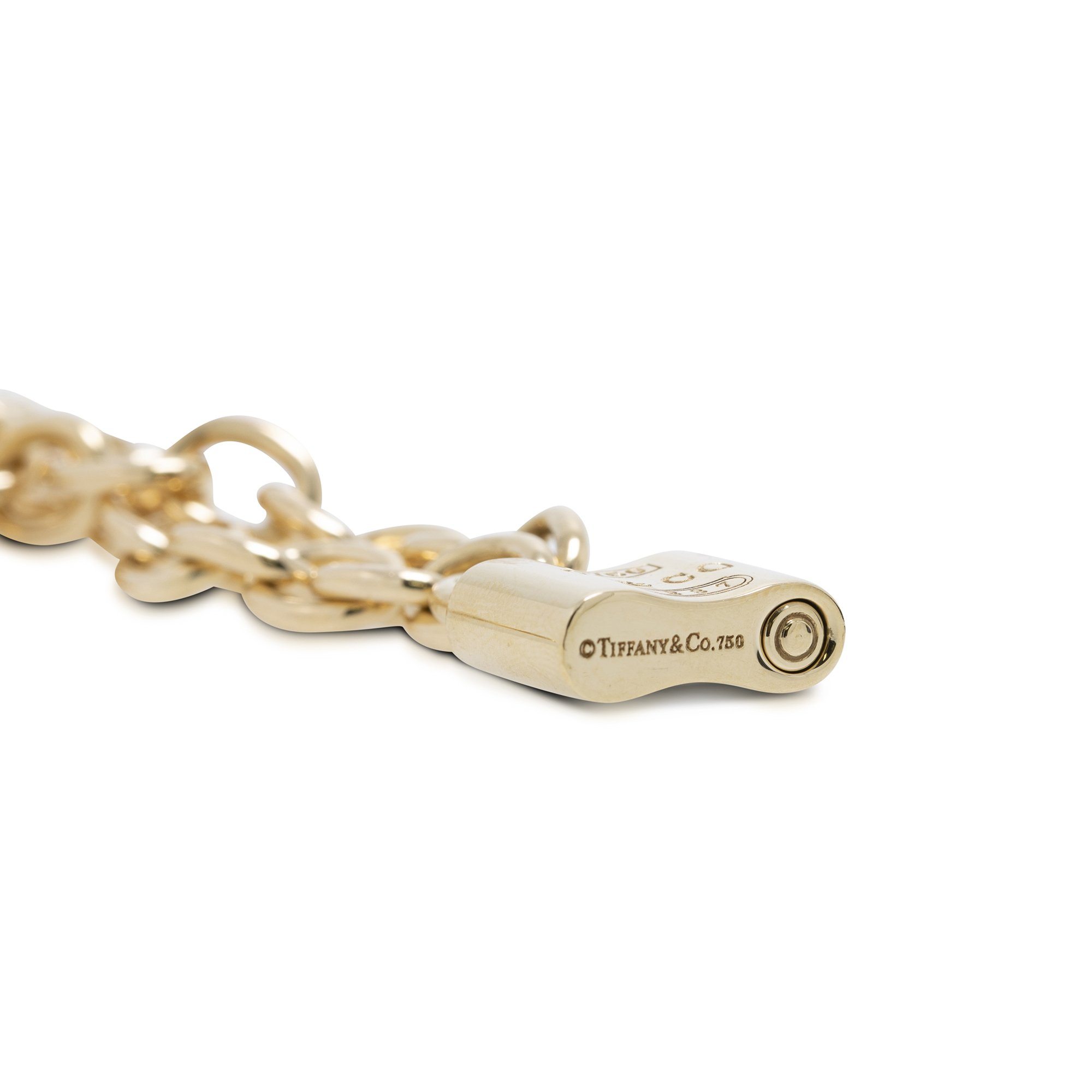 Tiffany & Co. 18k Gold 1837 Lock Charm Pendant Necklace