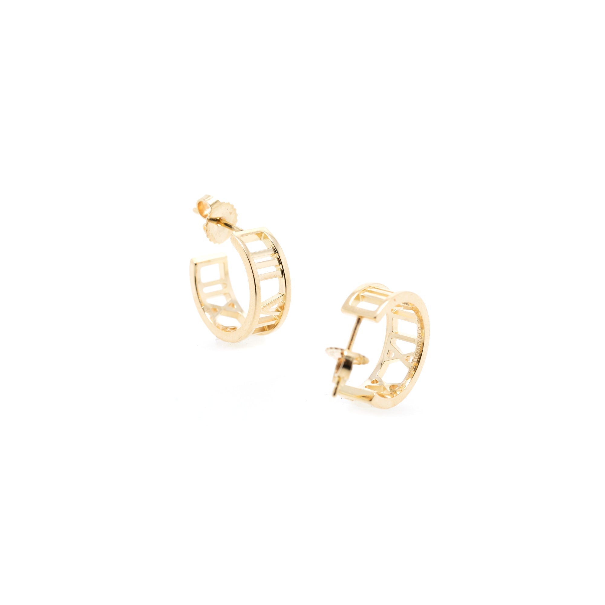 Tiffany & Co. 18k Gold Atlas Mini Hoop Earrings