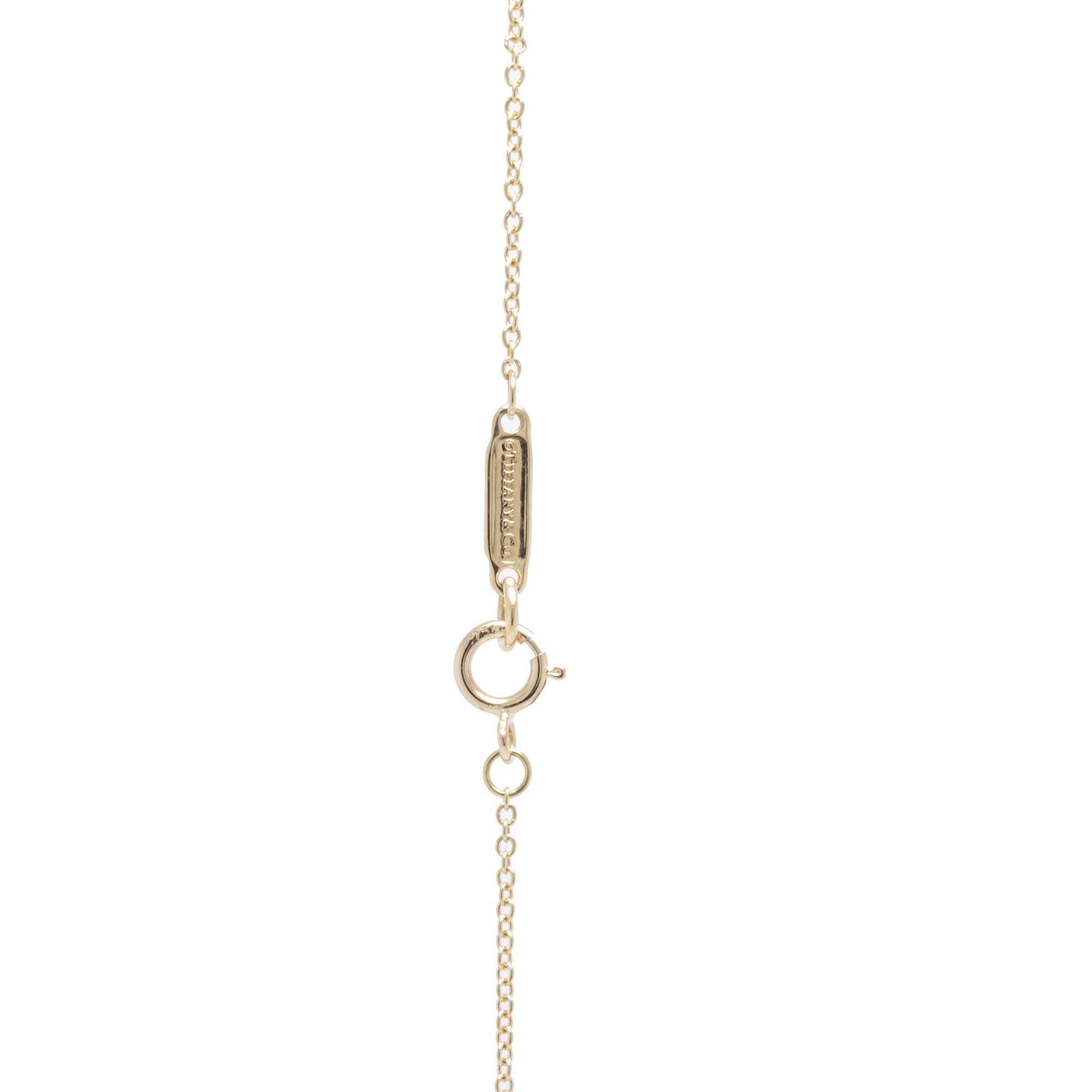 Tiffany & Co. 18k Gold Atlas Round Pendant Necklace