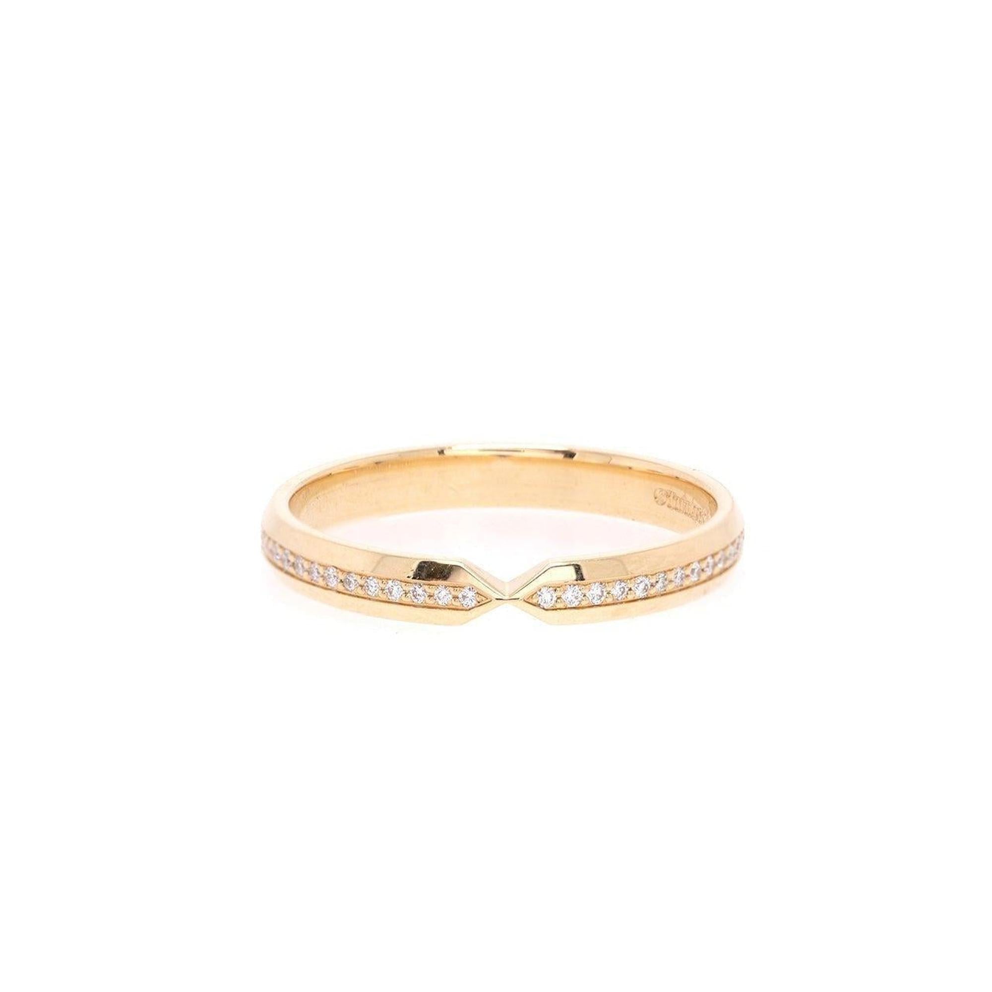 Tiffany & Co. 18k Gold Diamond Nesting Narrow Band Ring