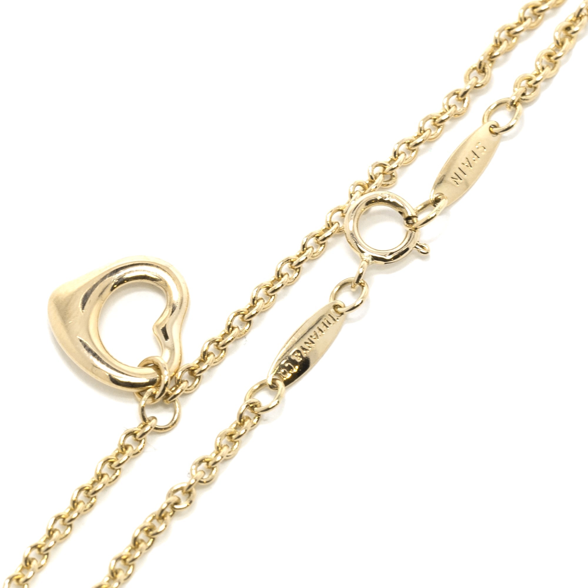 Tiffany & Co. 18k Gold Elsa Peretti Open Heart Bracelet