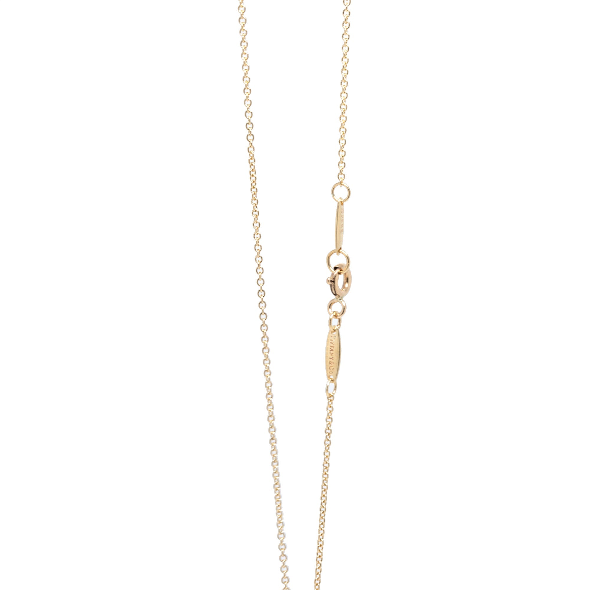 Tiffany & Co. 18k Gold Elsa Peretti Open Heart Pendant Necklace, 11mm