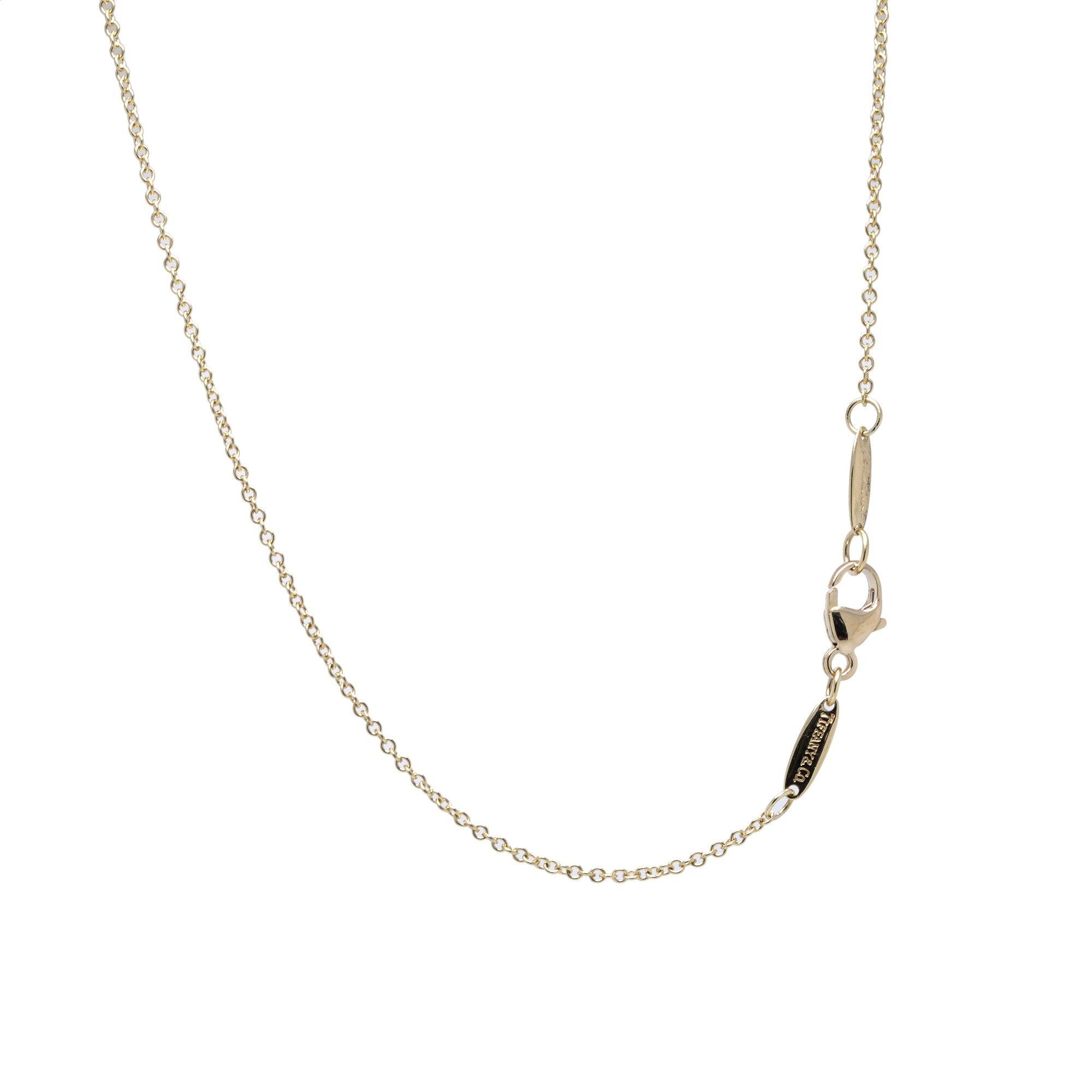 Tiffany & Co. 18k Gold Elsa Peretti Open Heart Pendant Necklace