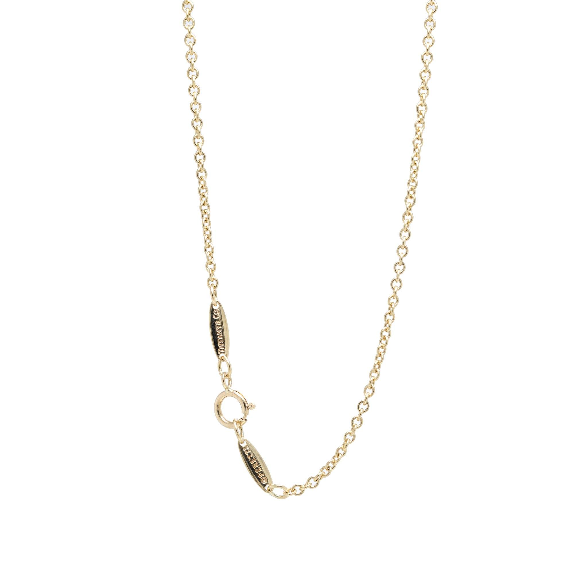 Tiffany & Co. 18k Gold Elsa Peretti Round Bottle Pendant Necklace