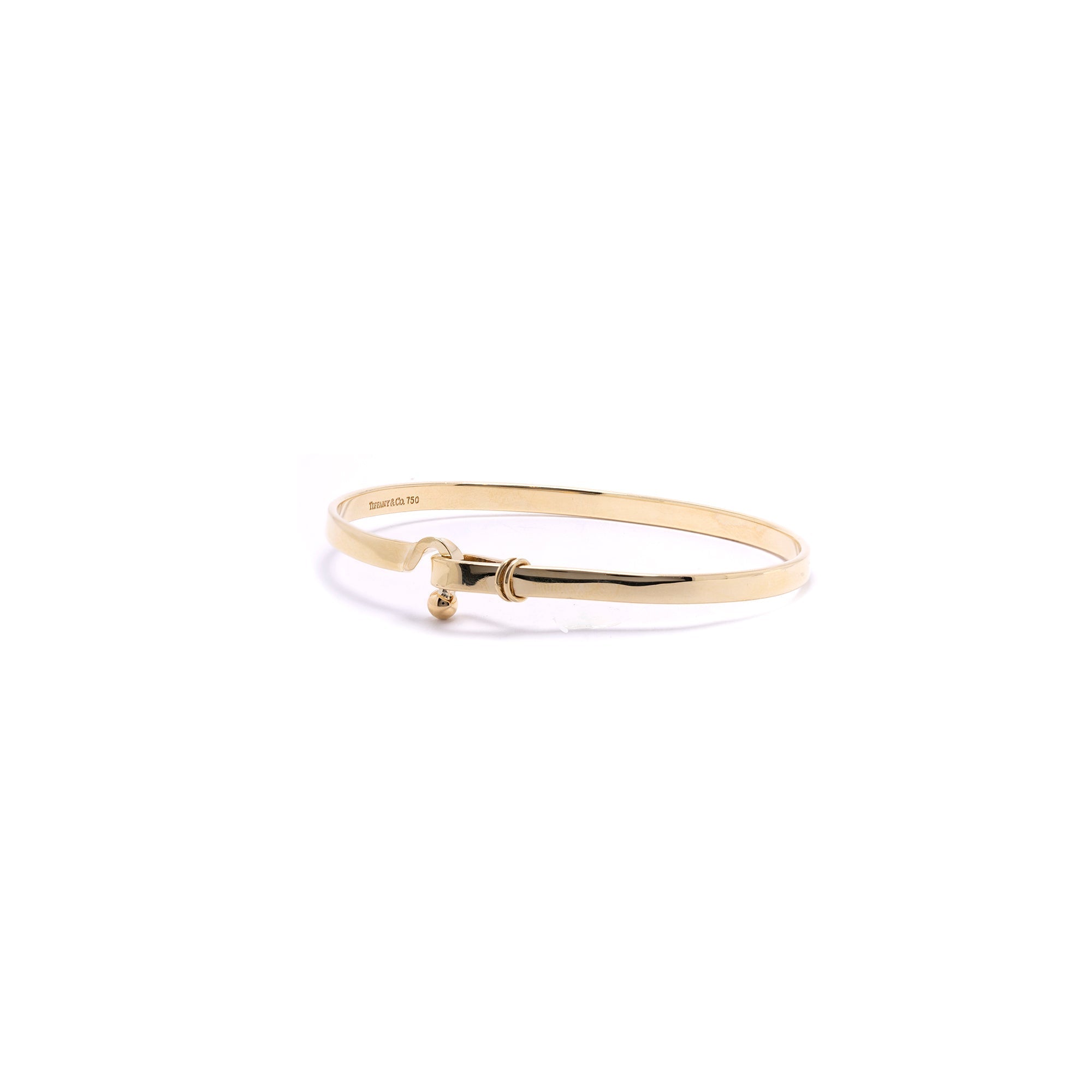 Tiffany & Co. 18k Gold Hook & Eye Bangle