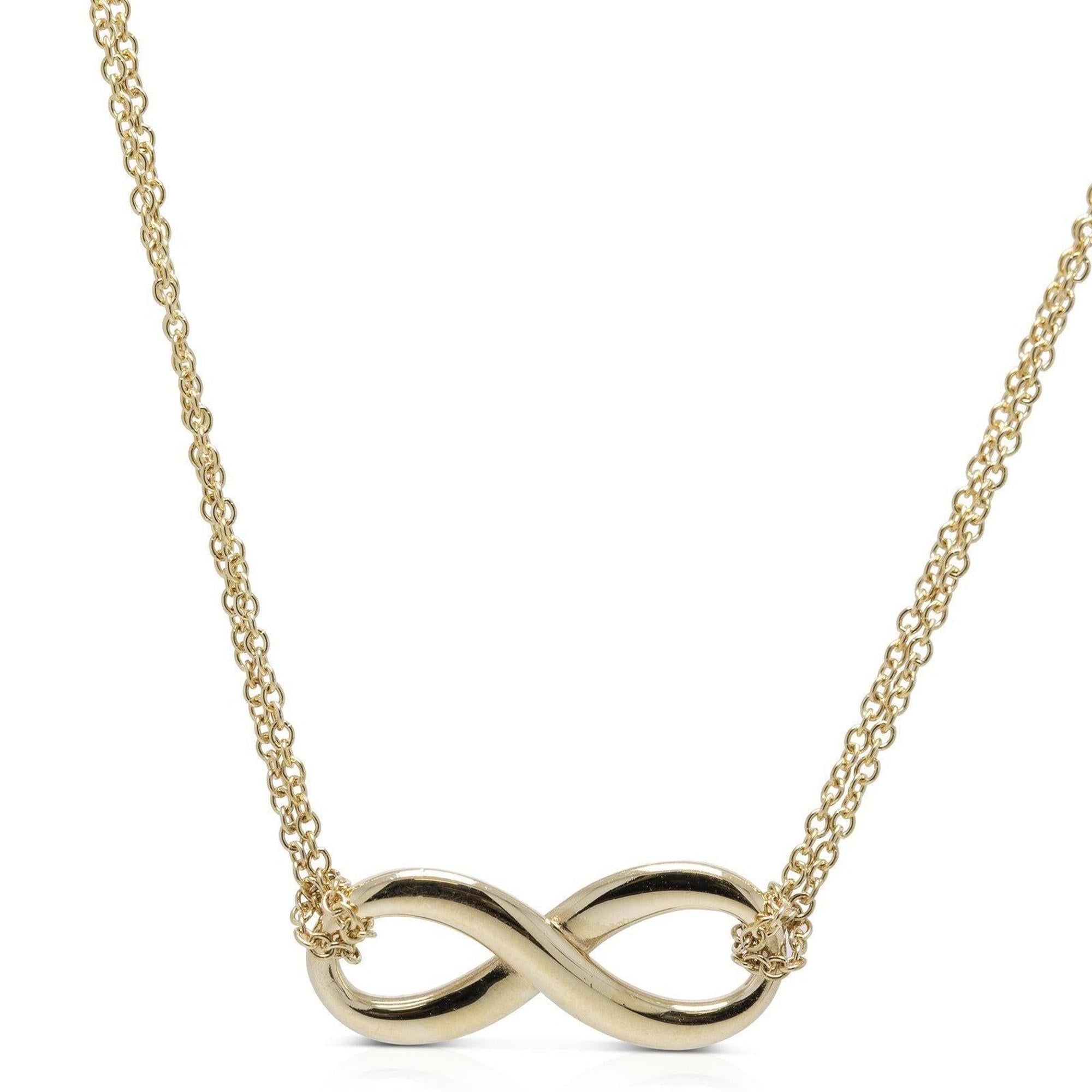 Tiffany & Co. 18k Gold Infinity Pendant Necklace
