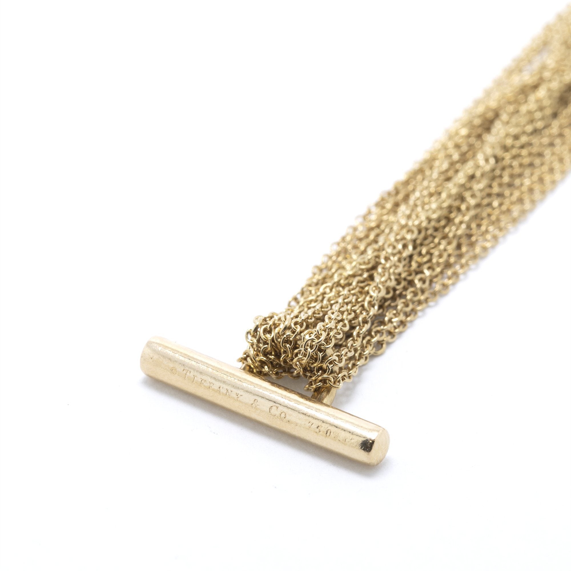 Tiffany & Co. 18k Gold Mesh Heart Bracelet