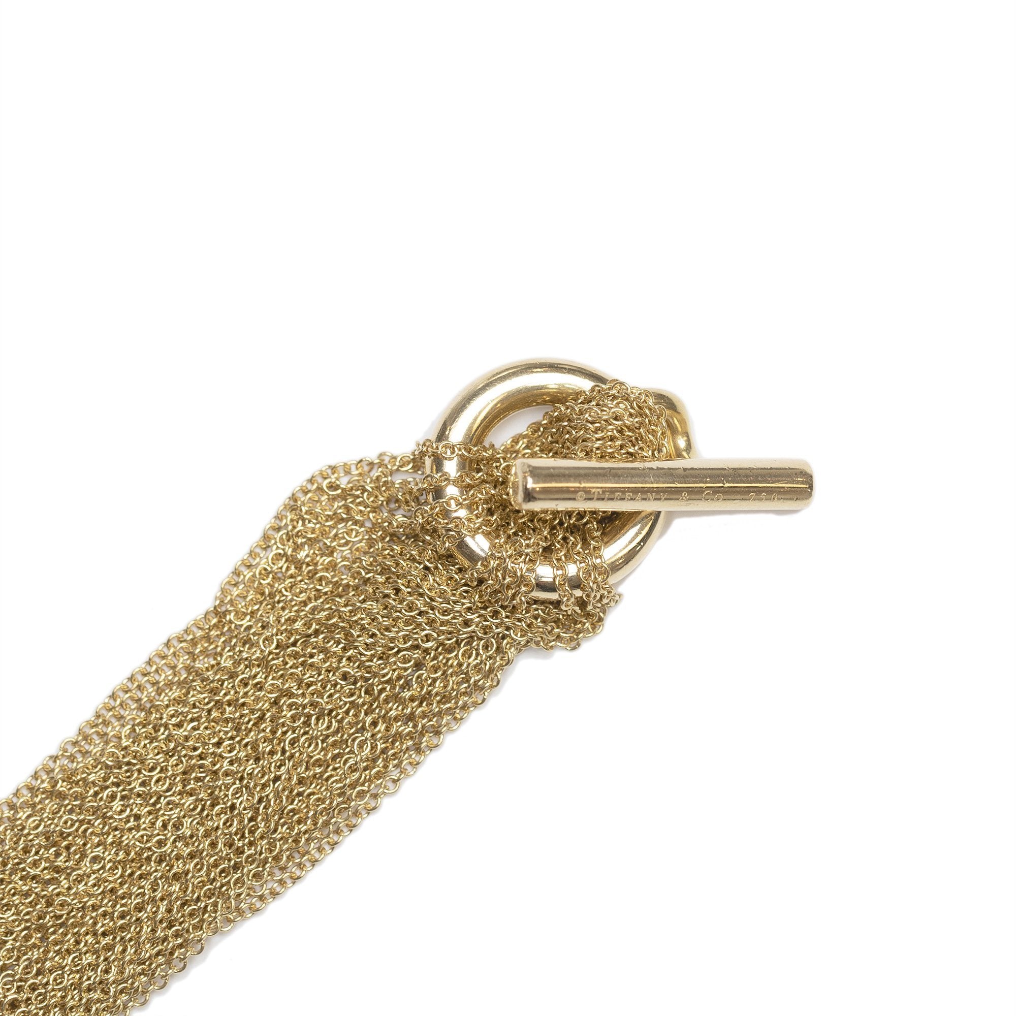 Tiffany & Co. 18k Gold Mesh Heart Necklace