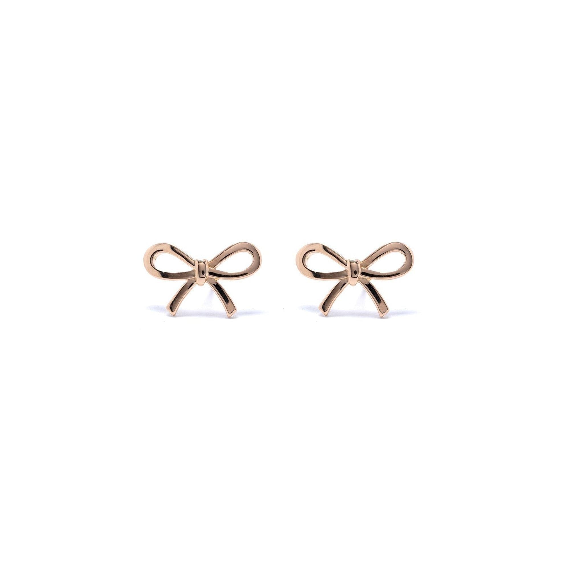 Tiffany & Co. 18k Gold Mini Bow Earrings