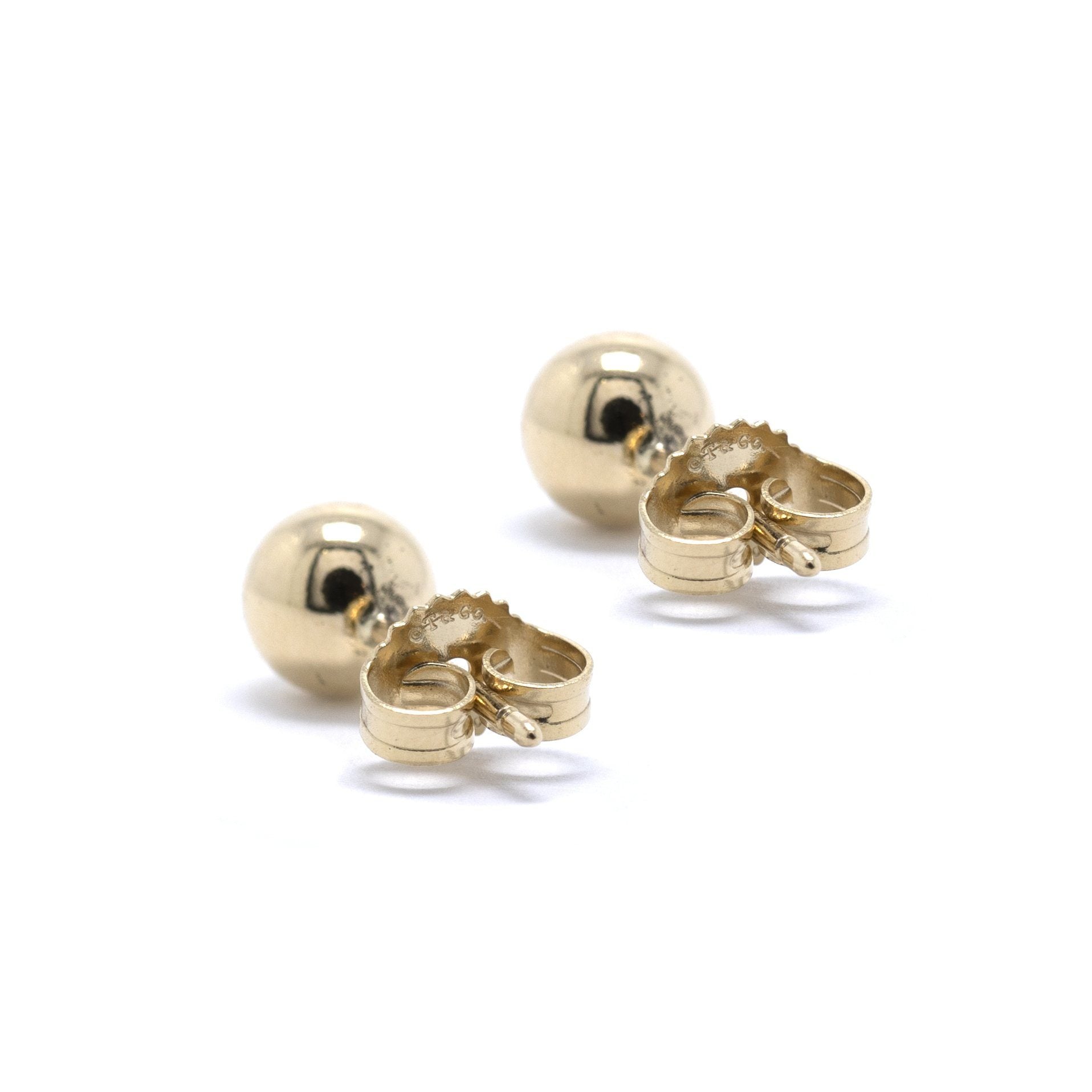 Tiffany & Co. 18k Gold Mini HardWear Ball Earrings