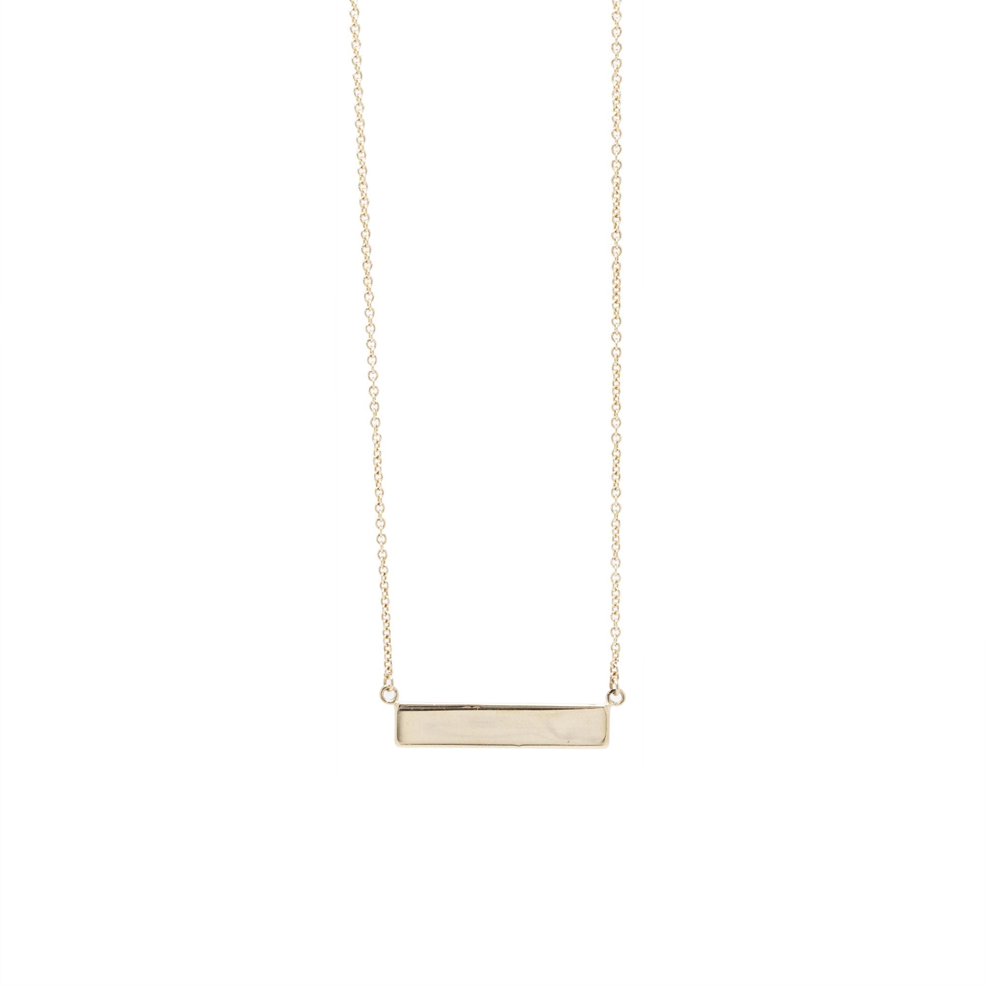 Tiffany & Co. 18k Gold Notes Bar Pendant Necklace