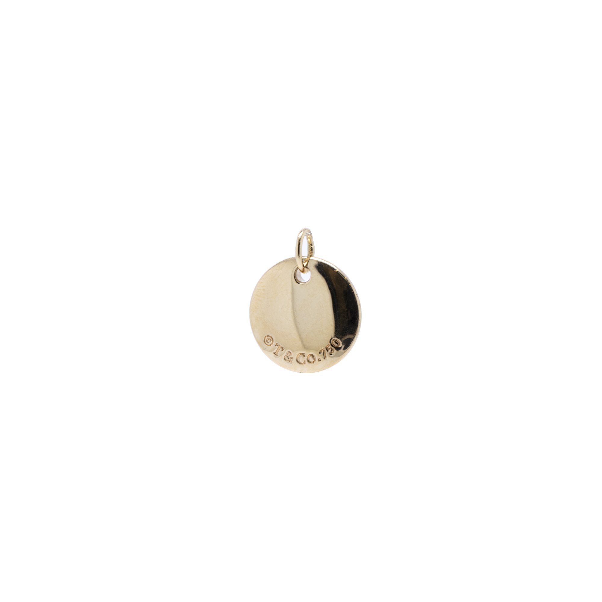 Tiffany & Co. 18k Gold Notes Letter 'S' Disc Charm Pendant