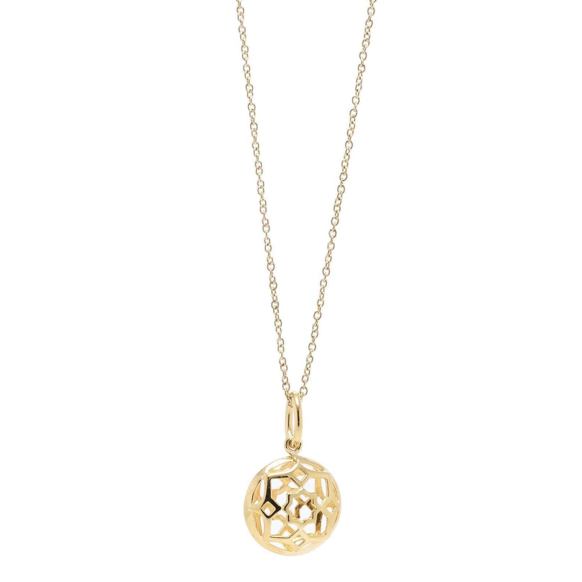 Tiffany & Co. 18k Gold Paloma Picasso Mini Zellige Pendant Necklace