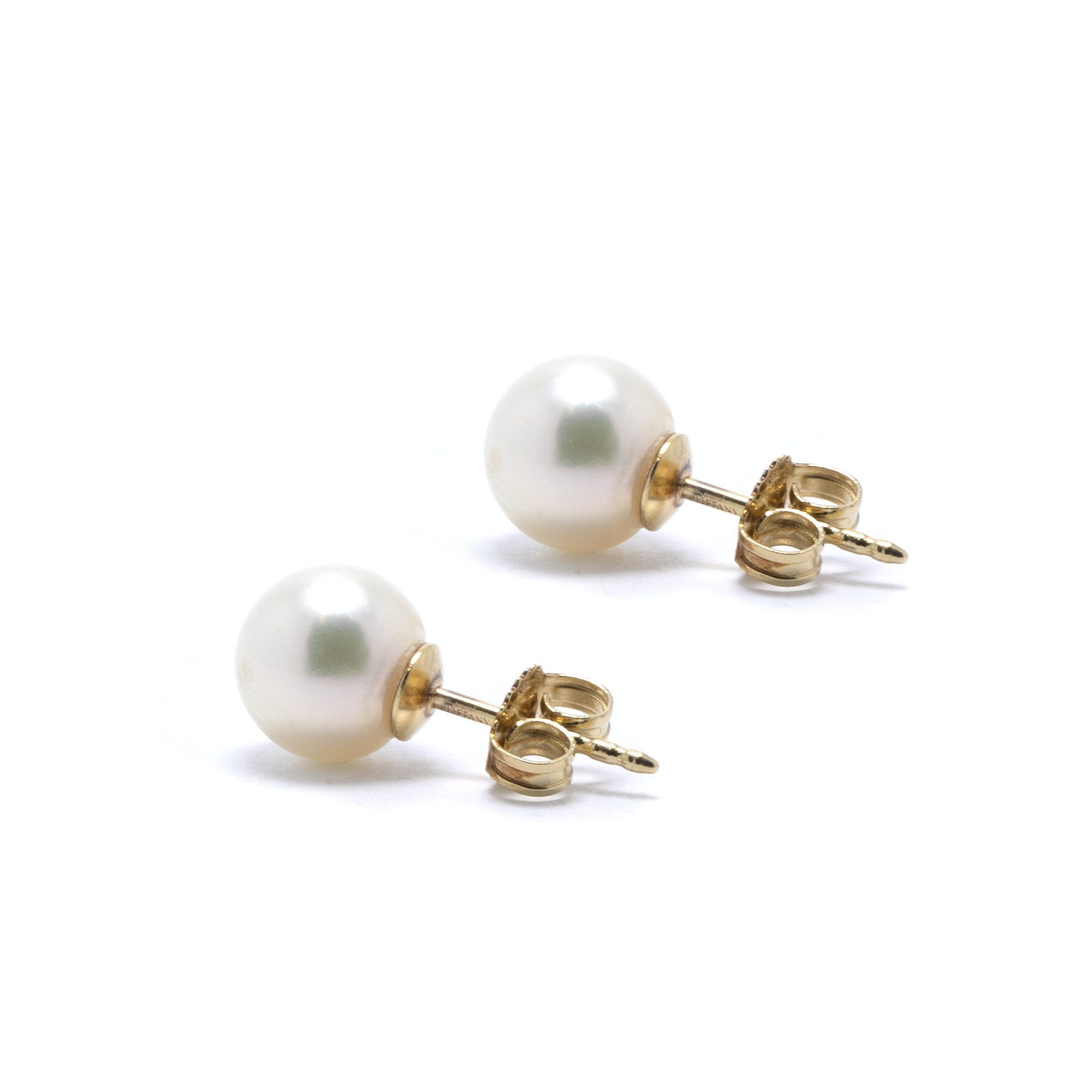 Tiffany & Co. 18k Gold Pearl Stud Earrings