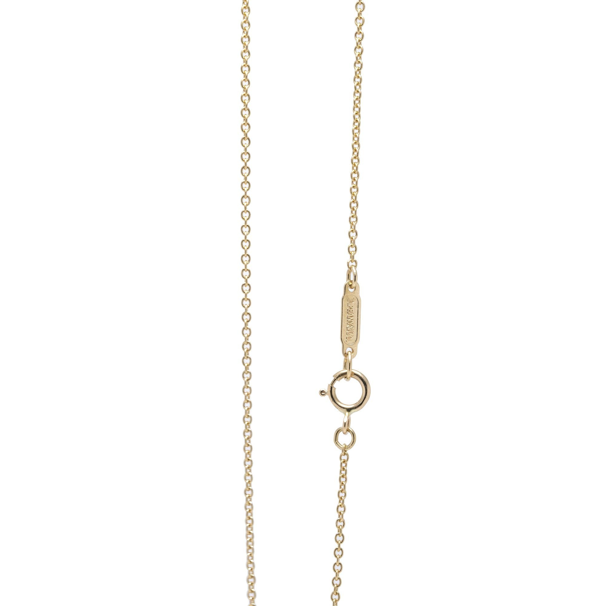 Tiffany & Co. 18k Gold Puffed Heart Pendant Necklace