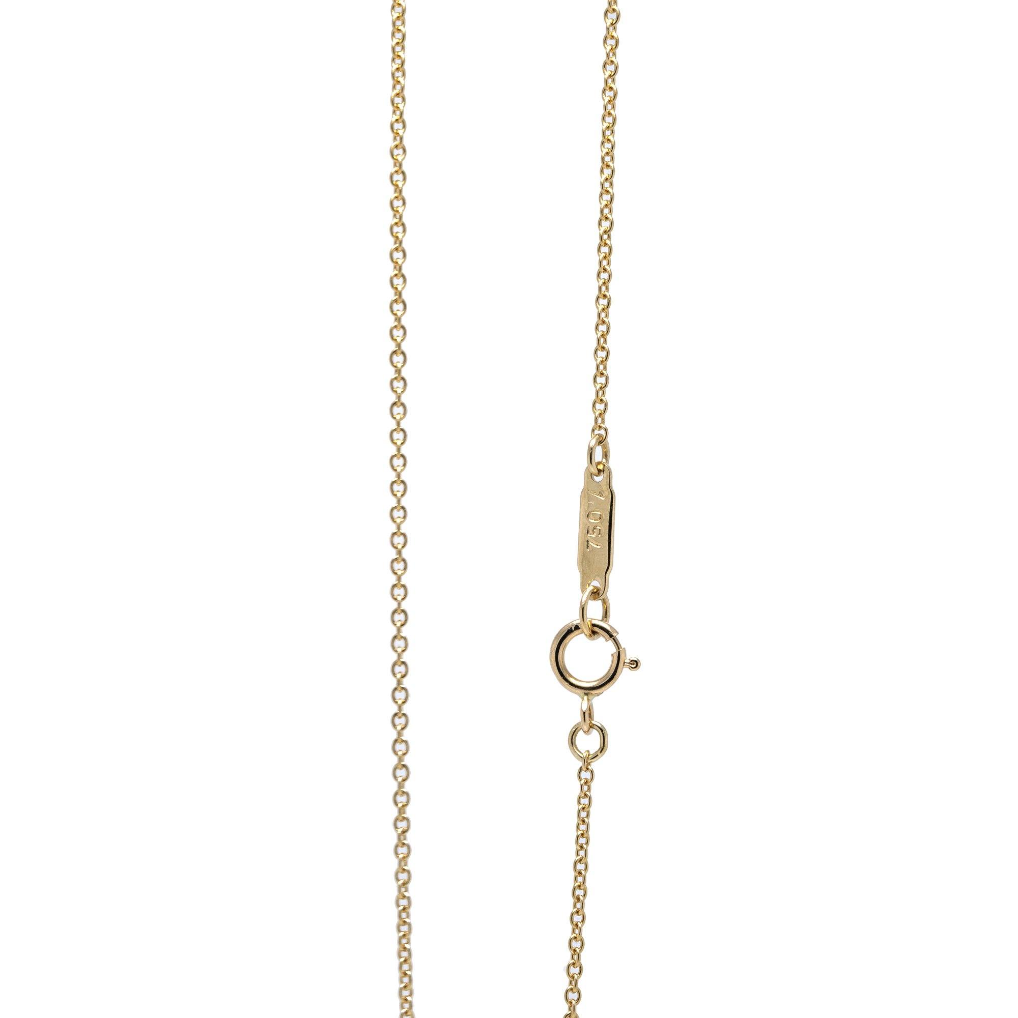 Tiffany & Co. 18k Gold Puffed Heart Pendant Necklace