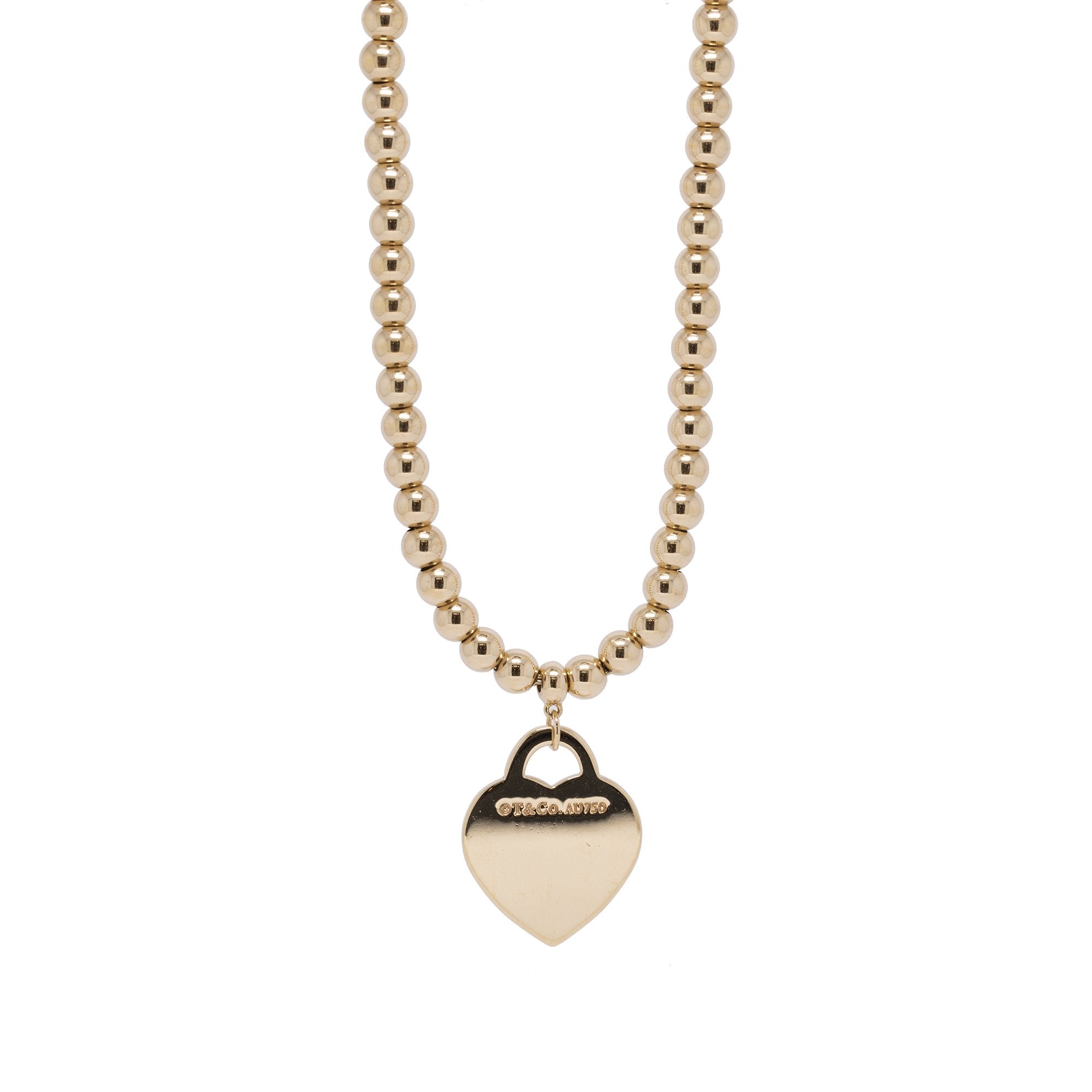 Tiffany & Co. 18k Gold Return to Tiffany Bead Necklace