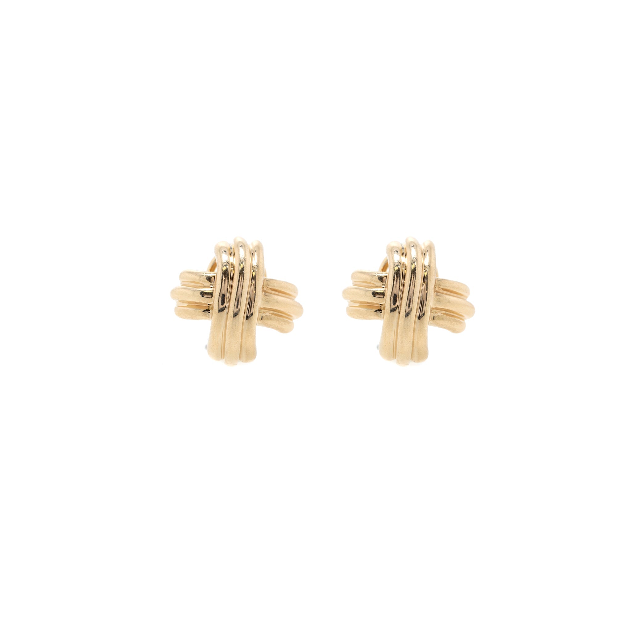Tiffany & Co. 18k Gold Signature X Earrings