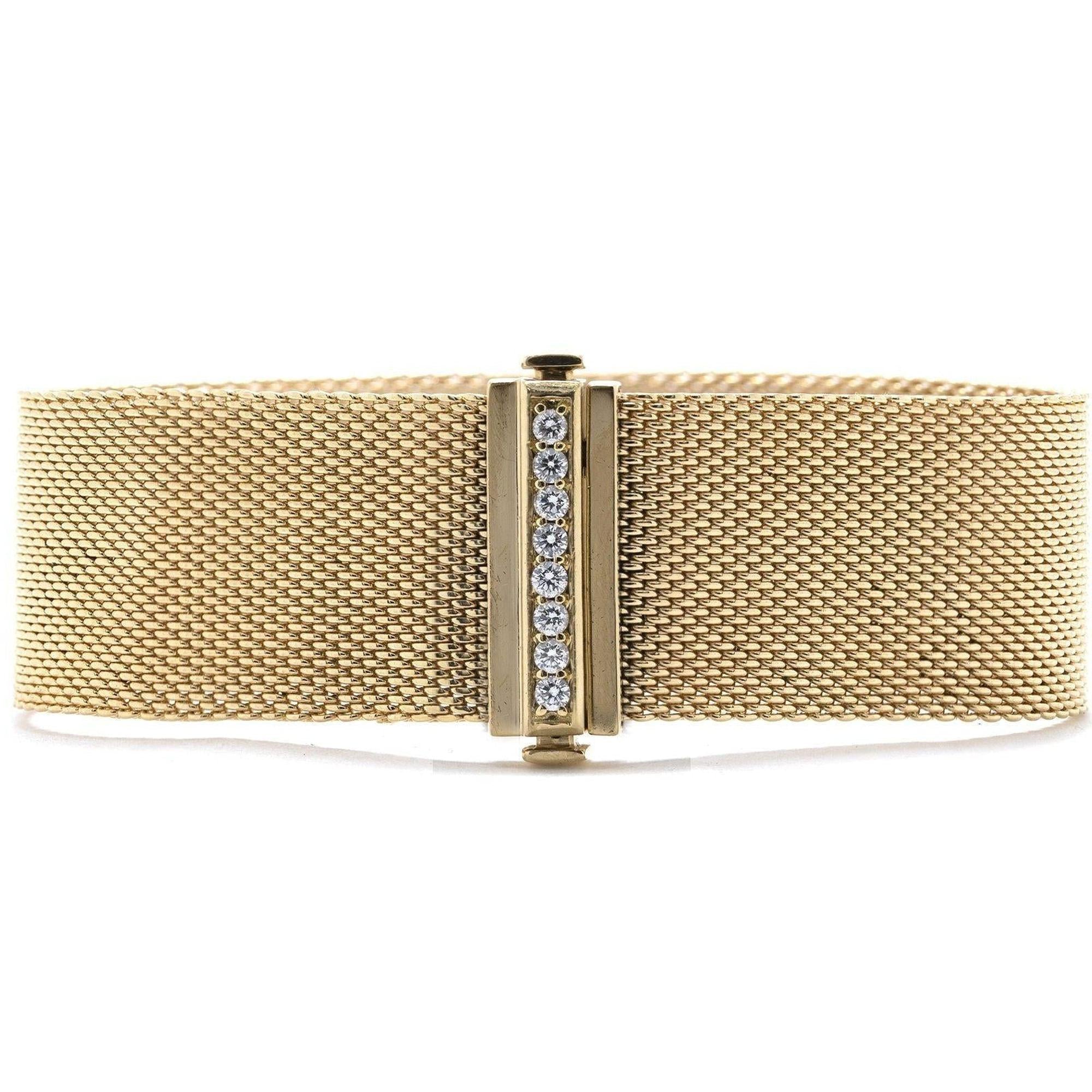 Tiffany & Co. 18k Gold Somerset Bracelet with Diamonds