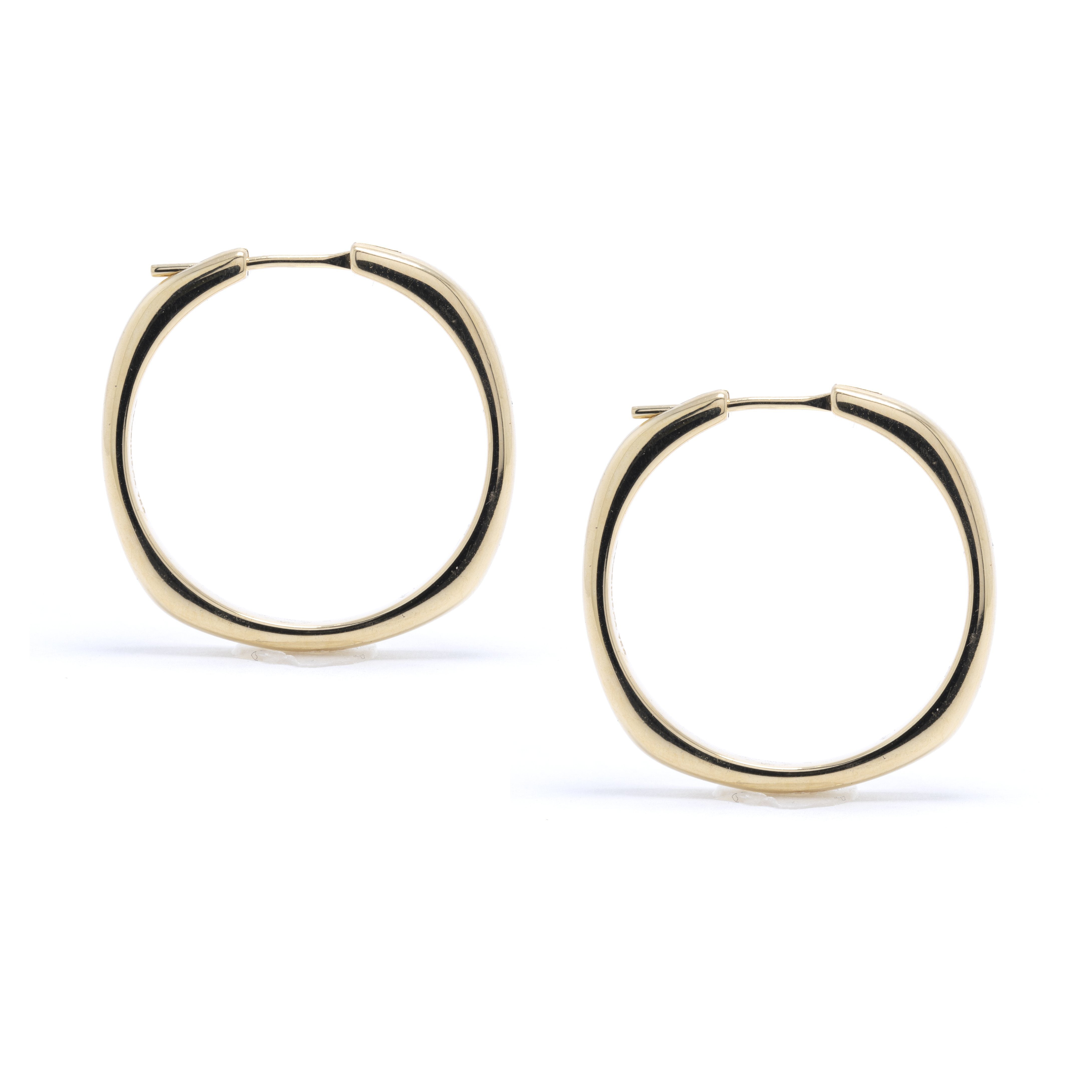 Tiffany & Co. 18k Gold Square Hoop Earrings