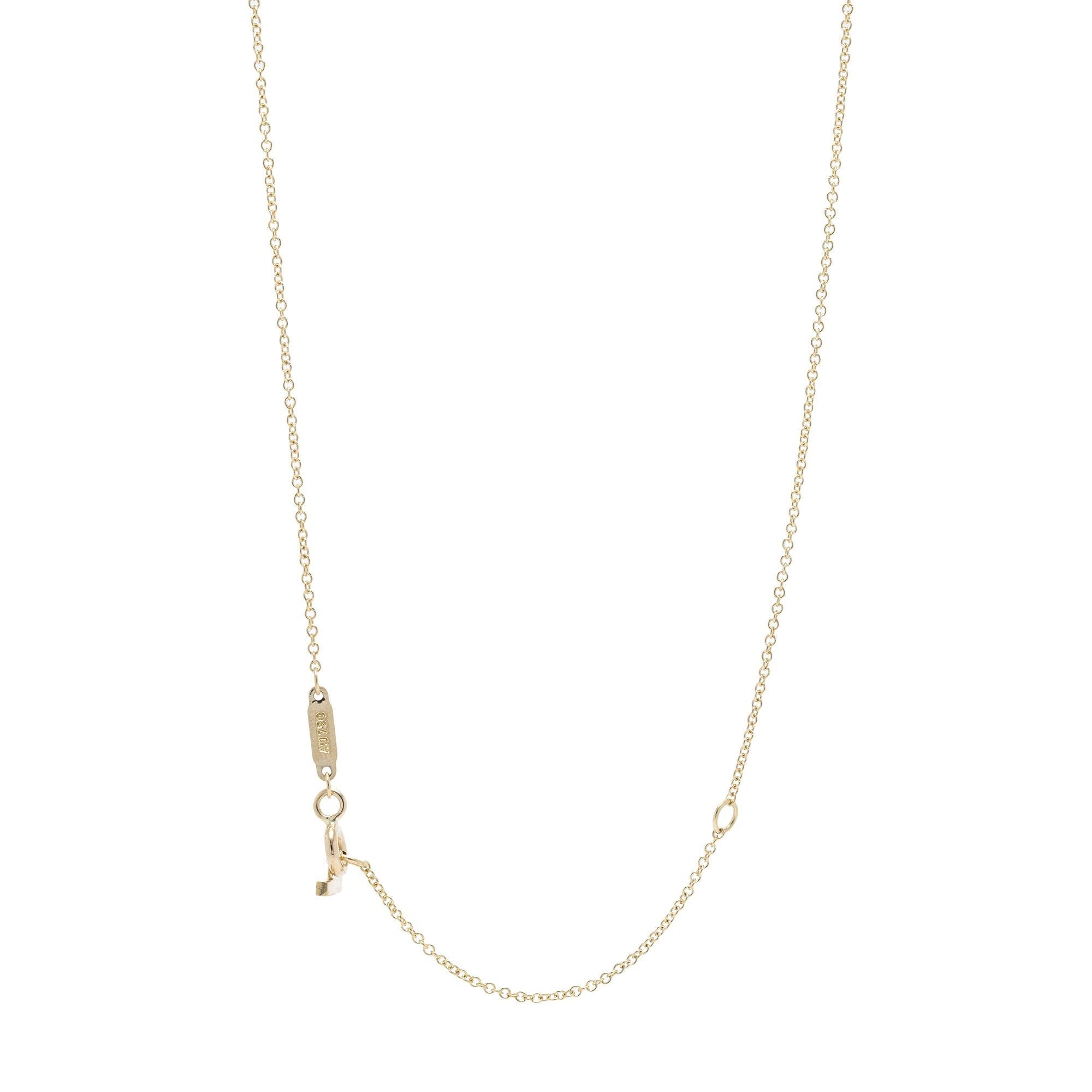Tiffany & Co. 18k Gold T Smile Pendant Necklace