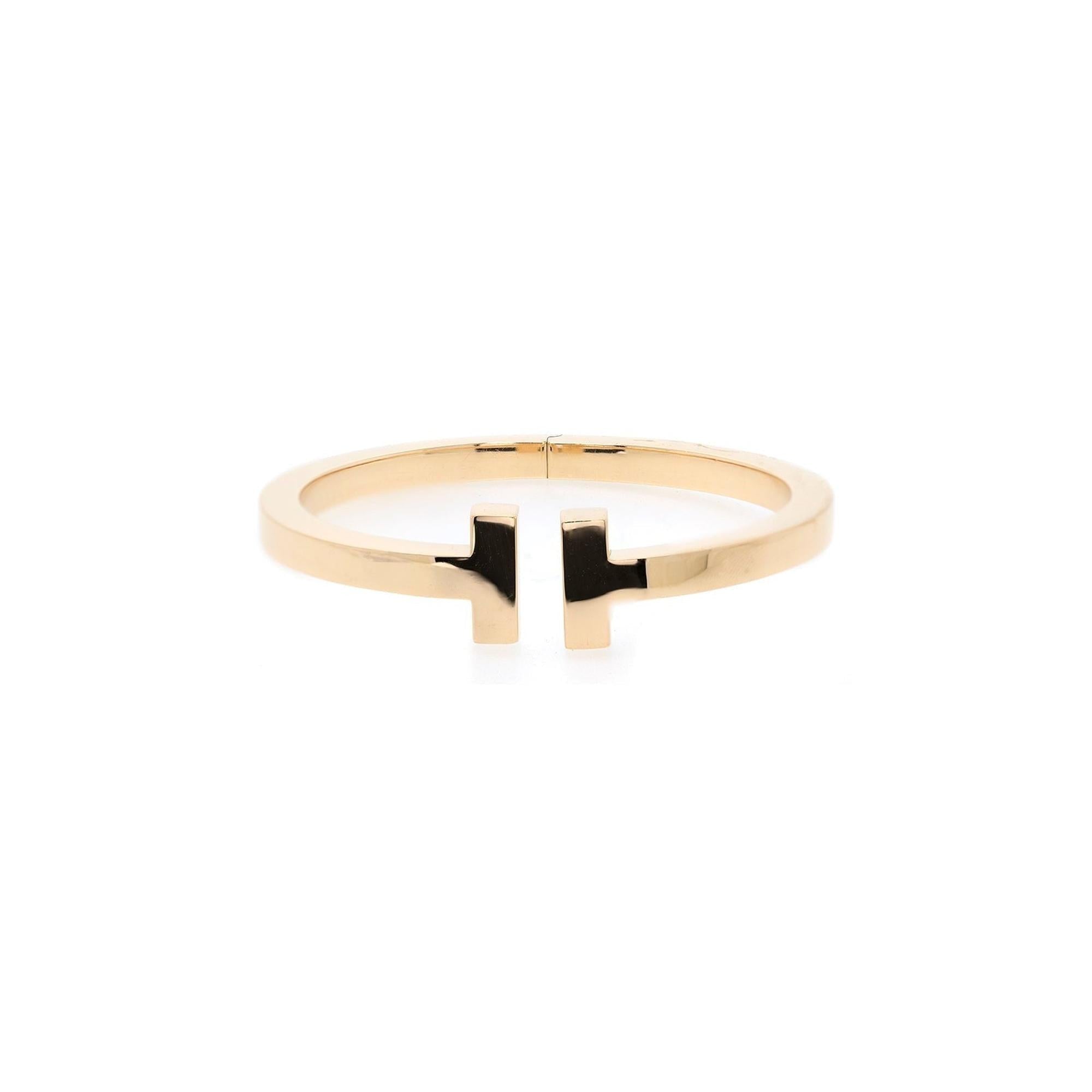 Tiffany & Co. 18k Gold T Square Bracelet w/ Box