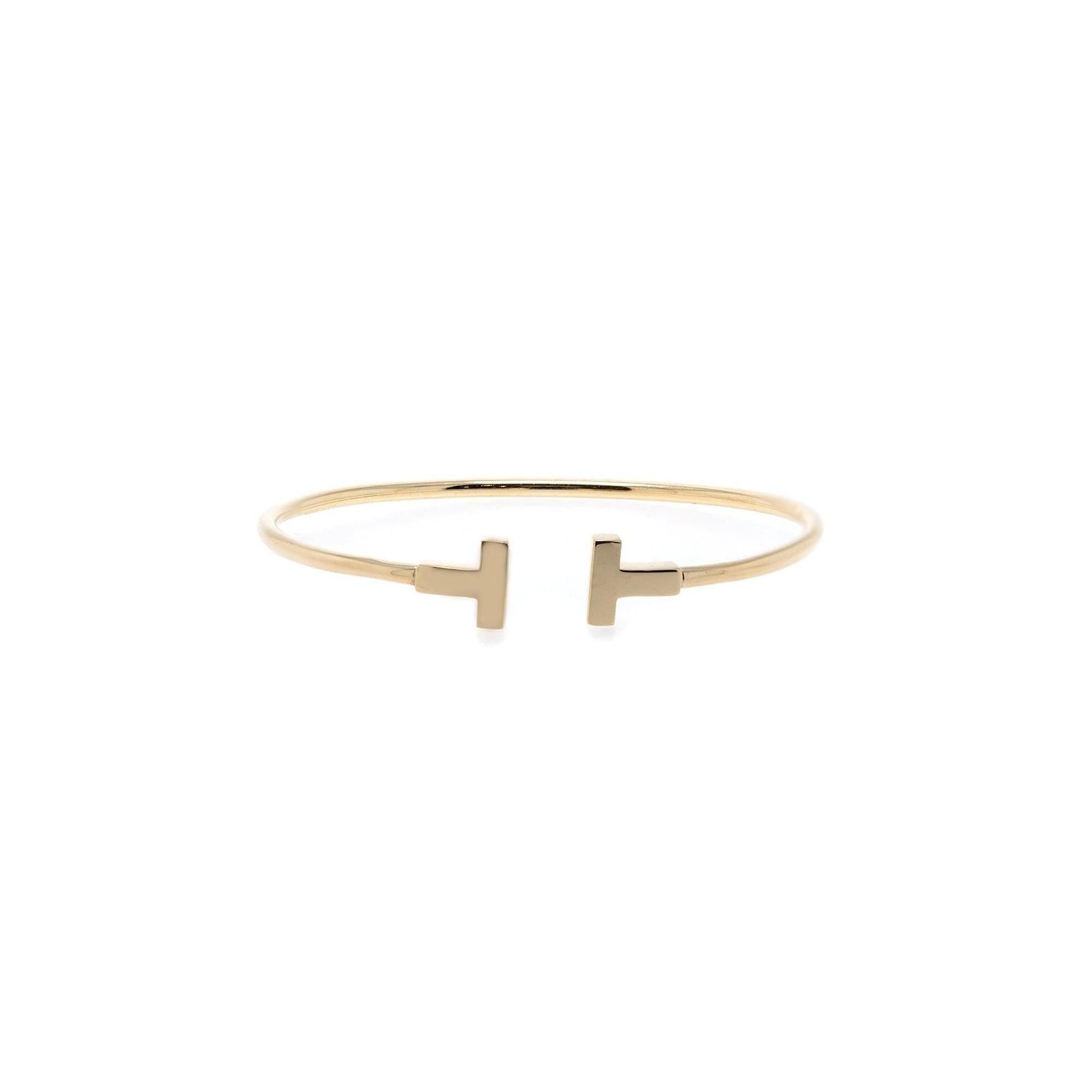 Tiffany & Co. 18k Gold T Wire Bracelet