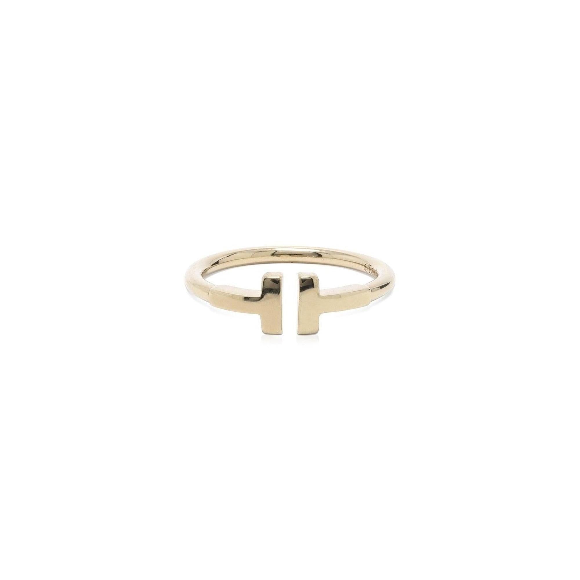 Tiffany & Co. 18k Gold T Wire Ring