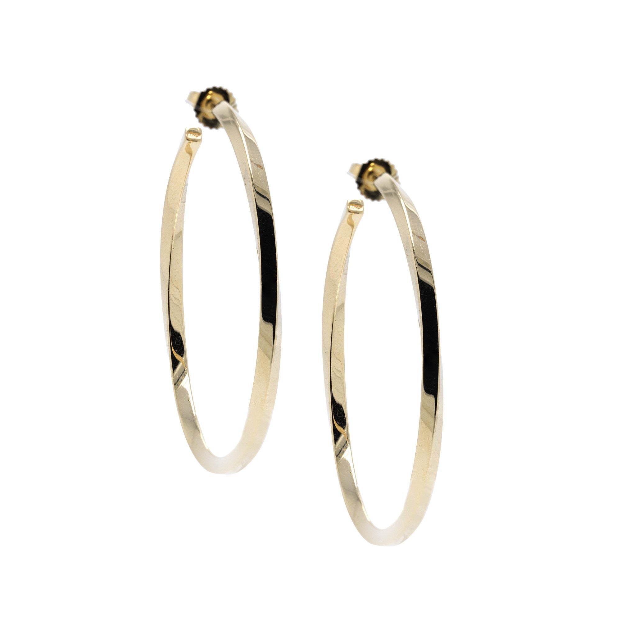 Tiffany & Co. 18k Gold Twist Hoop Earrings