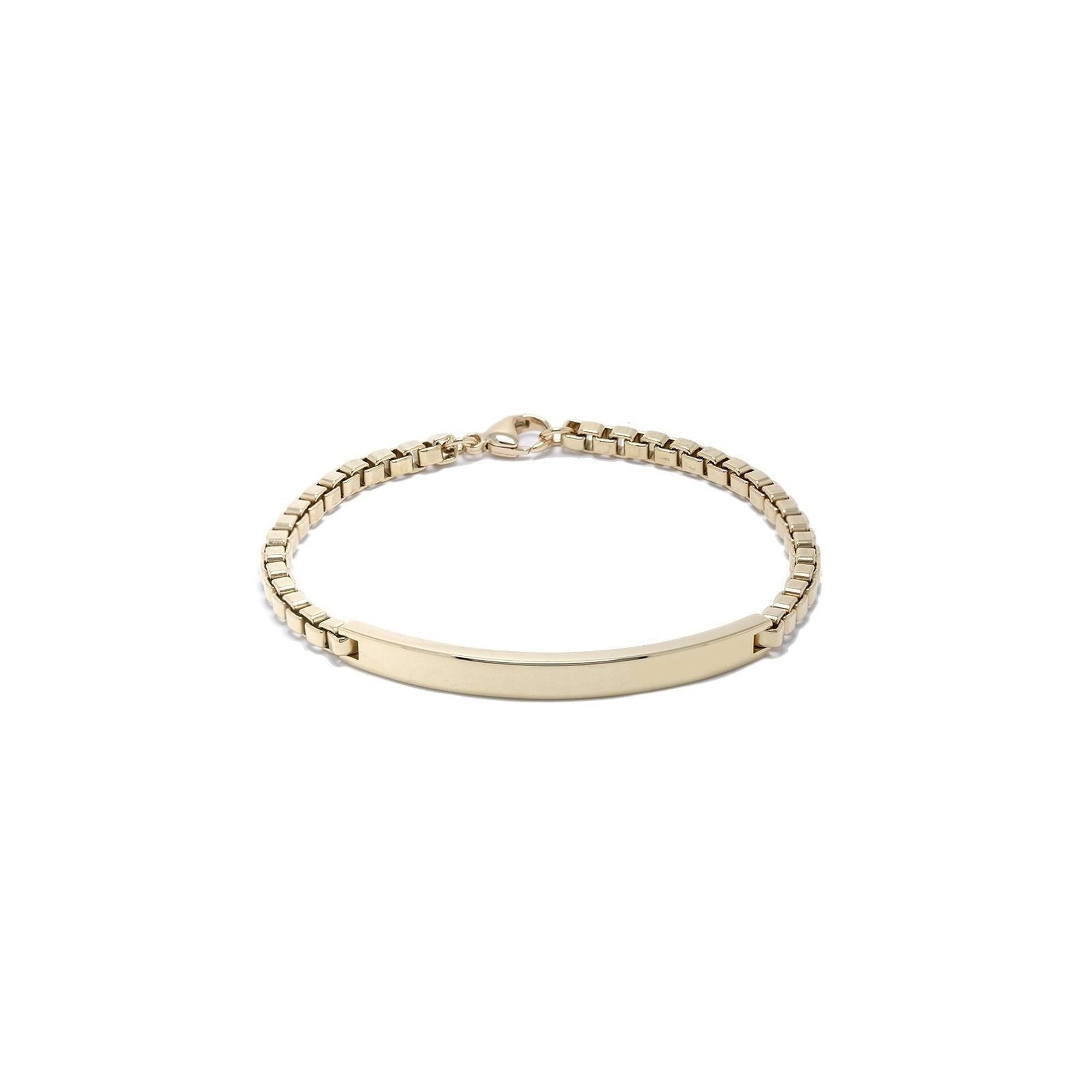 Tiffany & Co. 18k Gold Venetian Link ID Bracelet