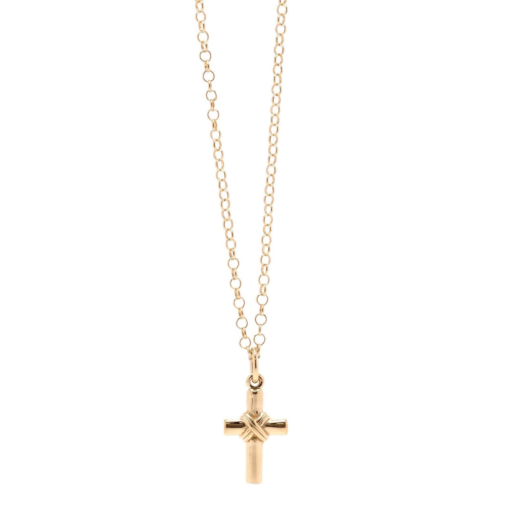 Tiffany & Co. 18k Gold X Cross Pendant Necklace