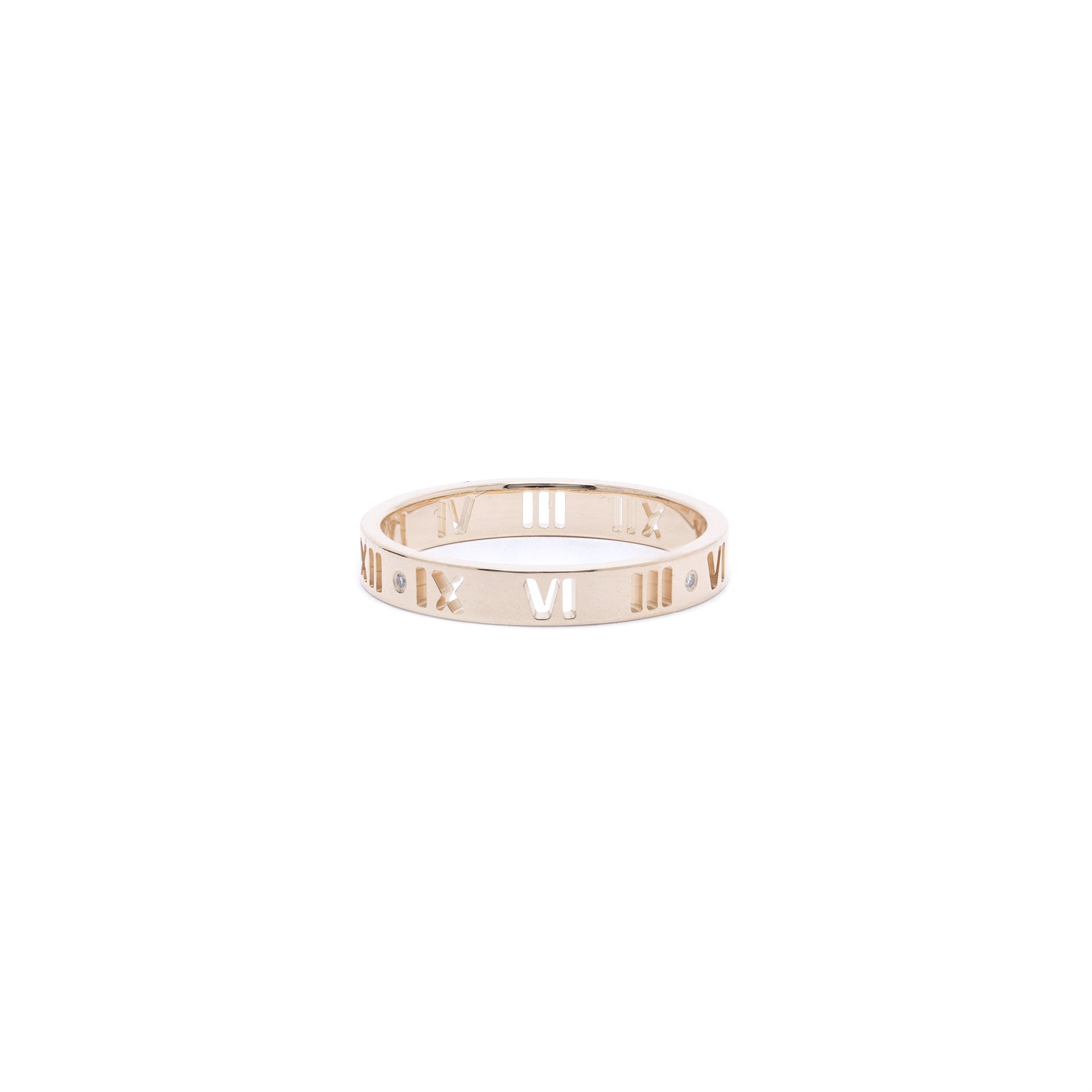 Tiffany & Co. 18k Rose Gold Diamond Atlas Pierced Ring