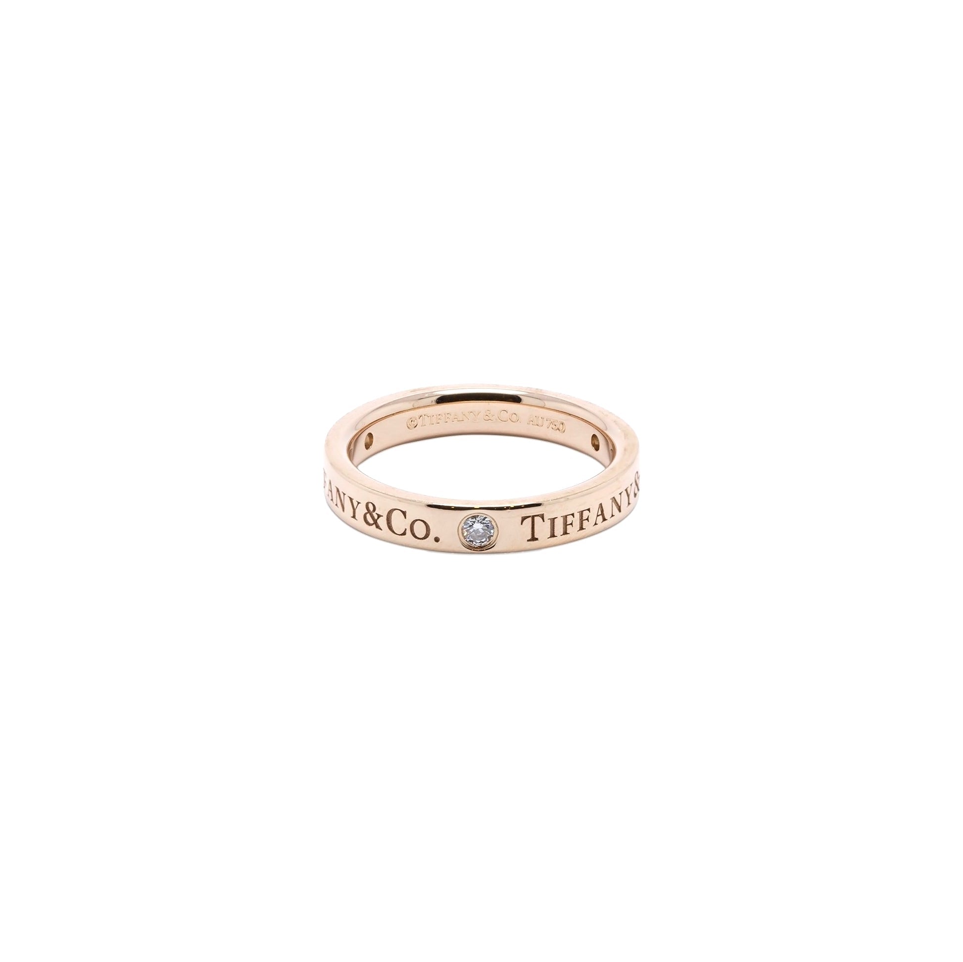 Tiffany & Co. 18k Rose Gold Diamond Band Ring