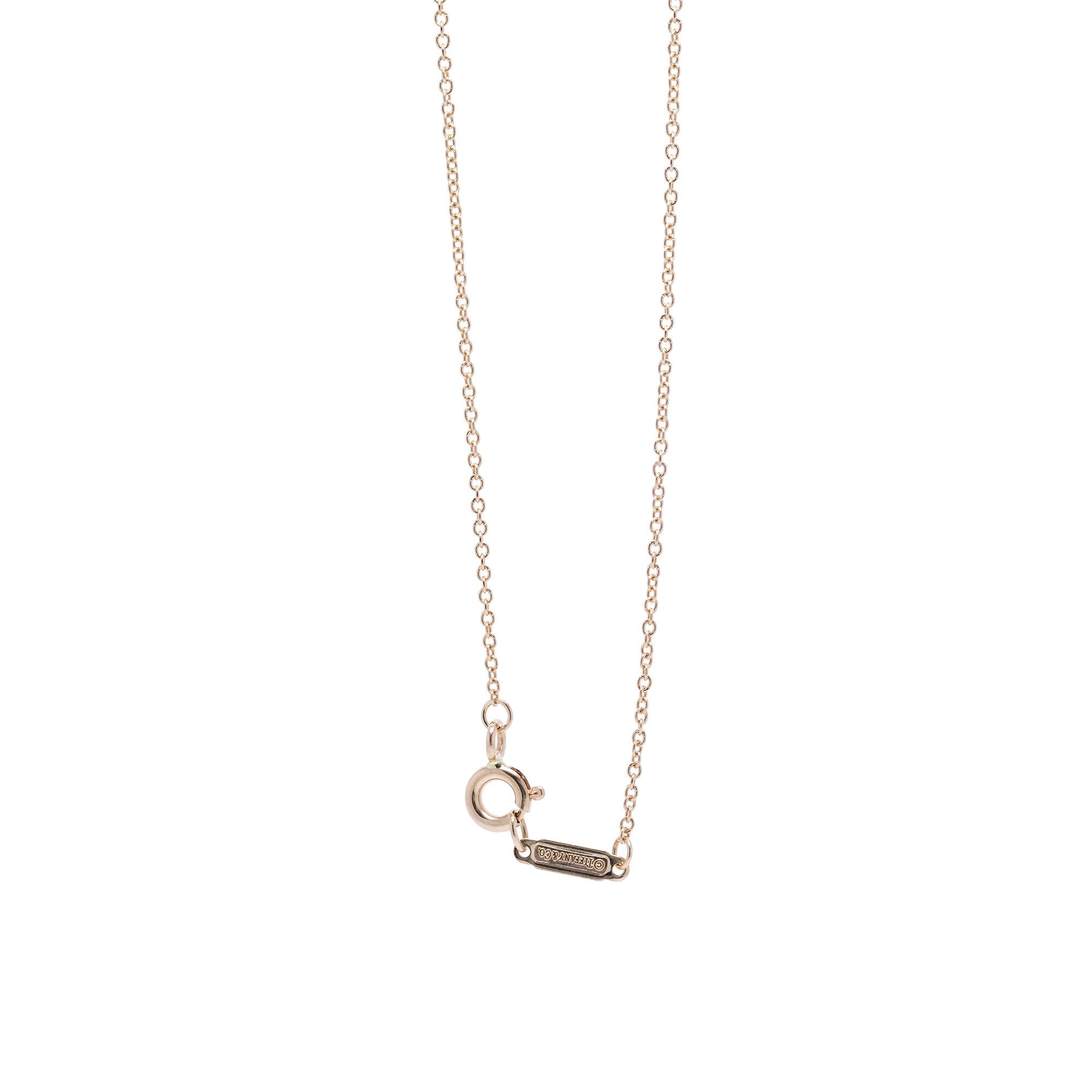 Tiffany & Co. 18k Rose Gold Diamond Horseshoe Pendant Necklace