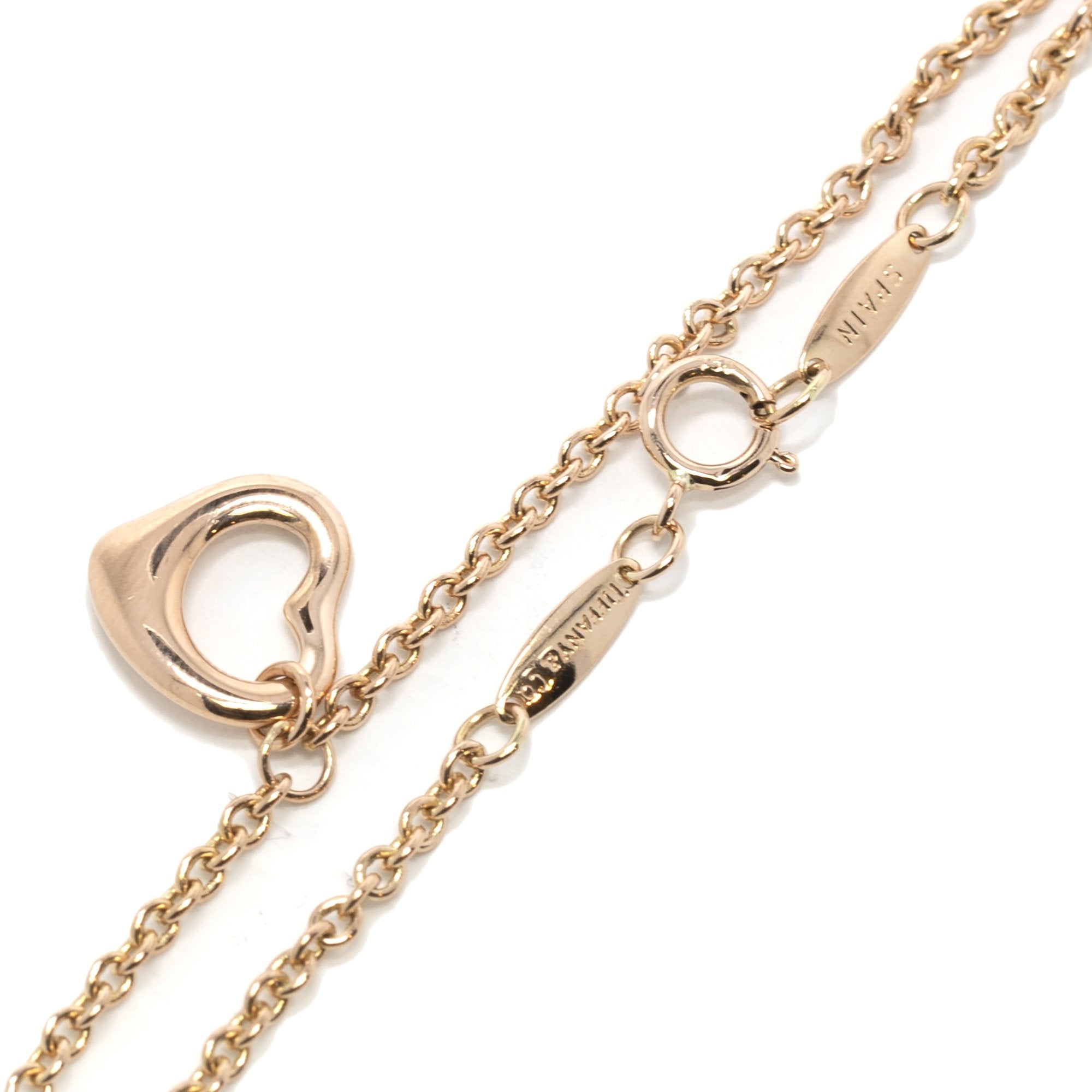 Tiffany & Co. 18k Rose Gold Elsa Peretti Open Heart Bracelet