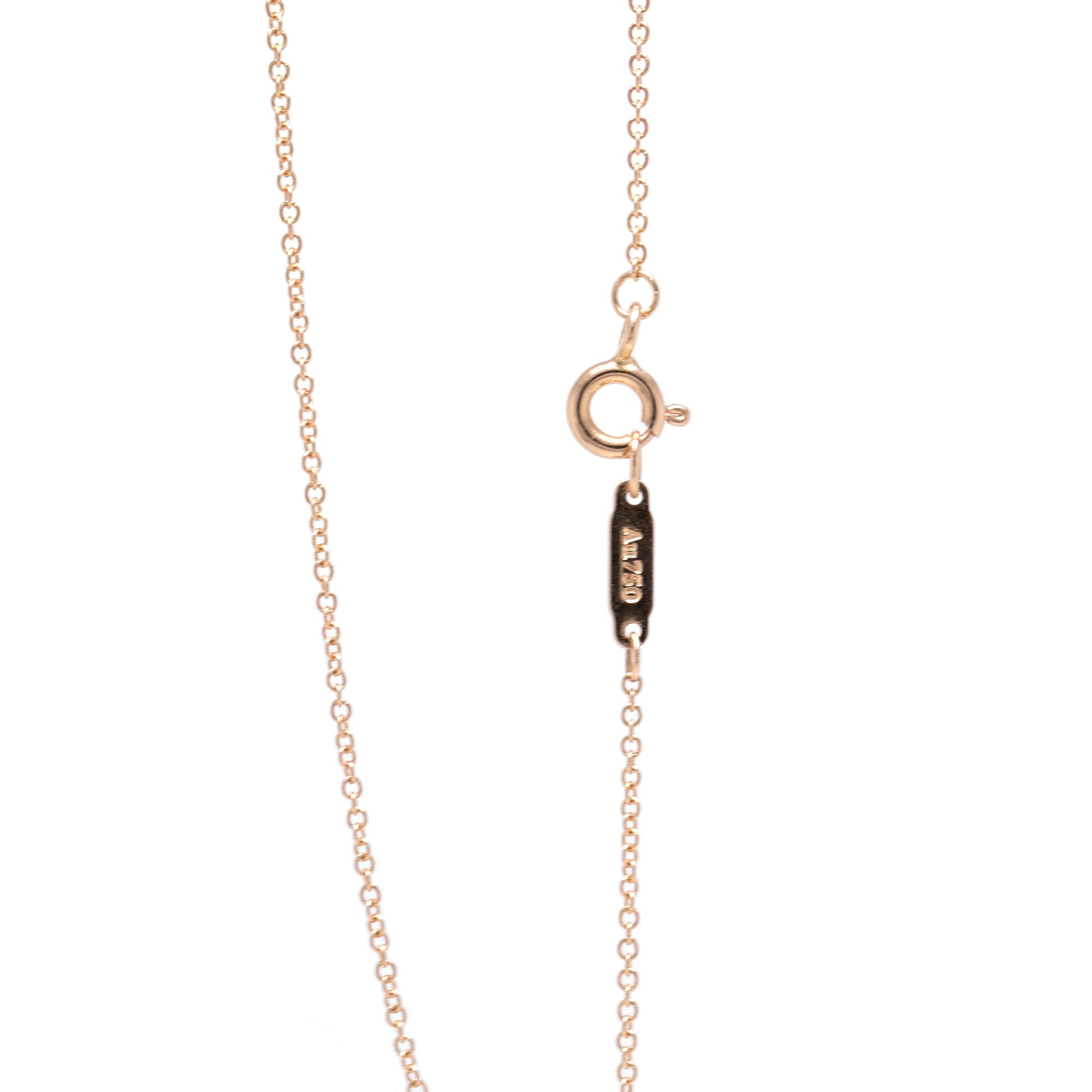 Tiffany & Co. 18k Rose Gold Mini Heart Key Pendant Necklace