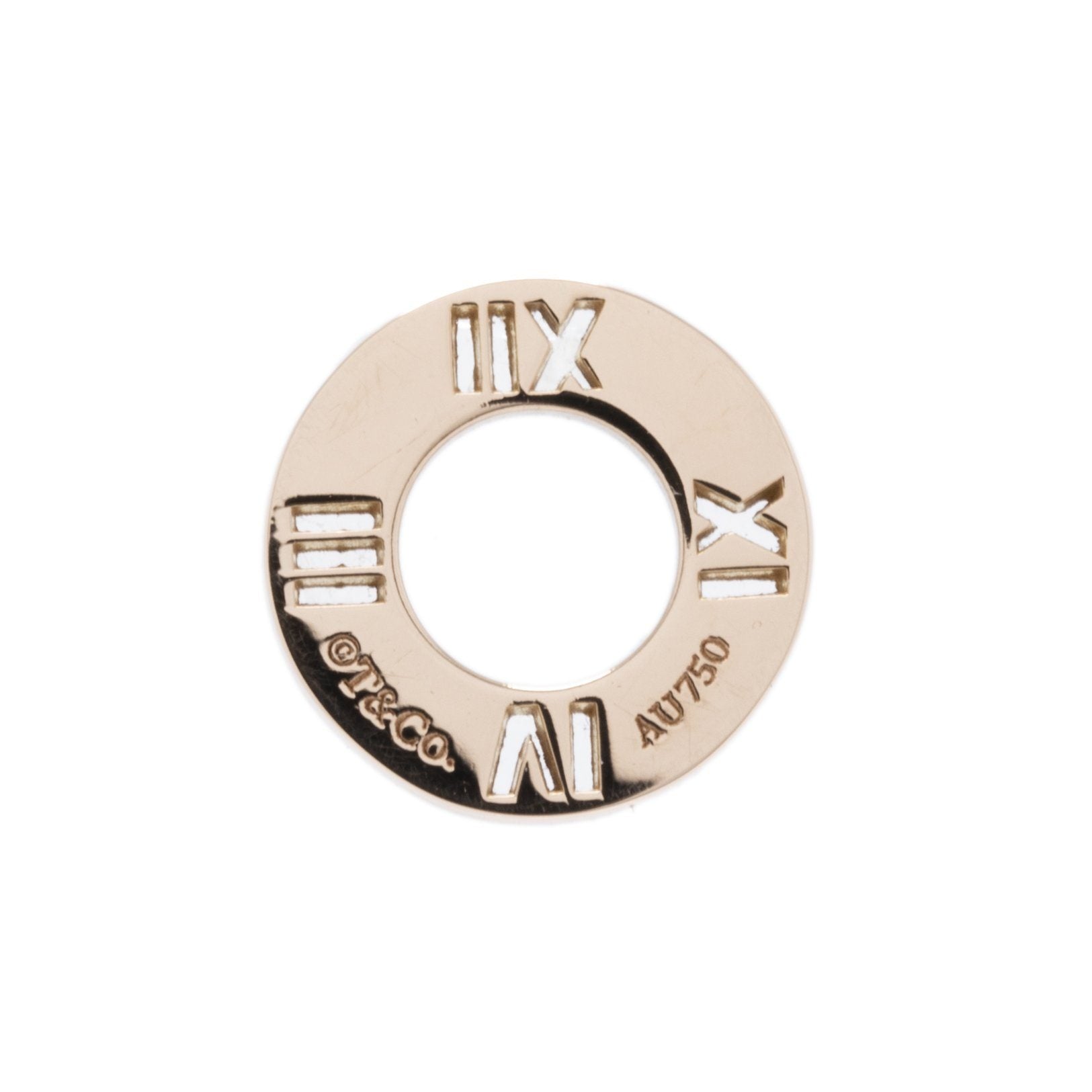 Tiffany & Co. 18k Rose Gold Small Pierced Atlas Pendant with Diamonds