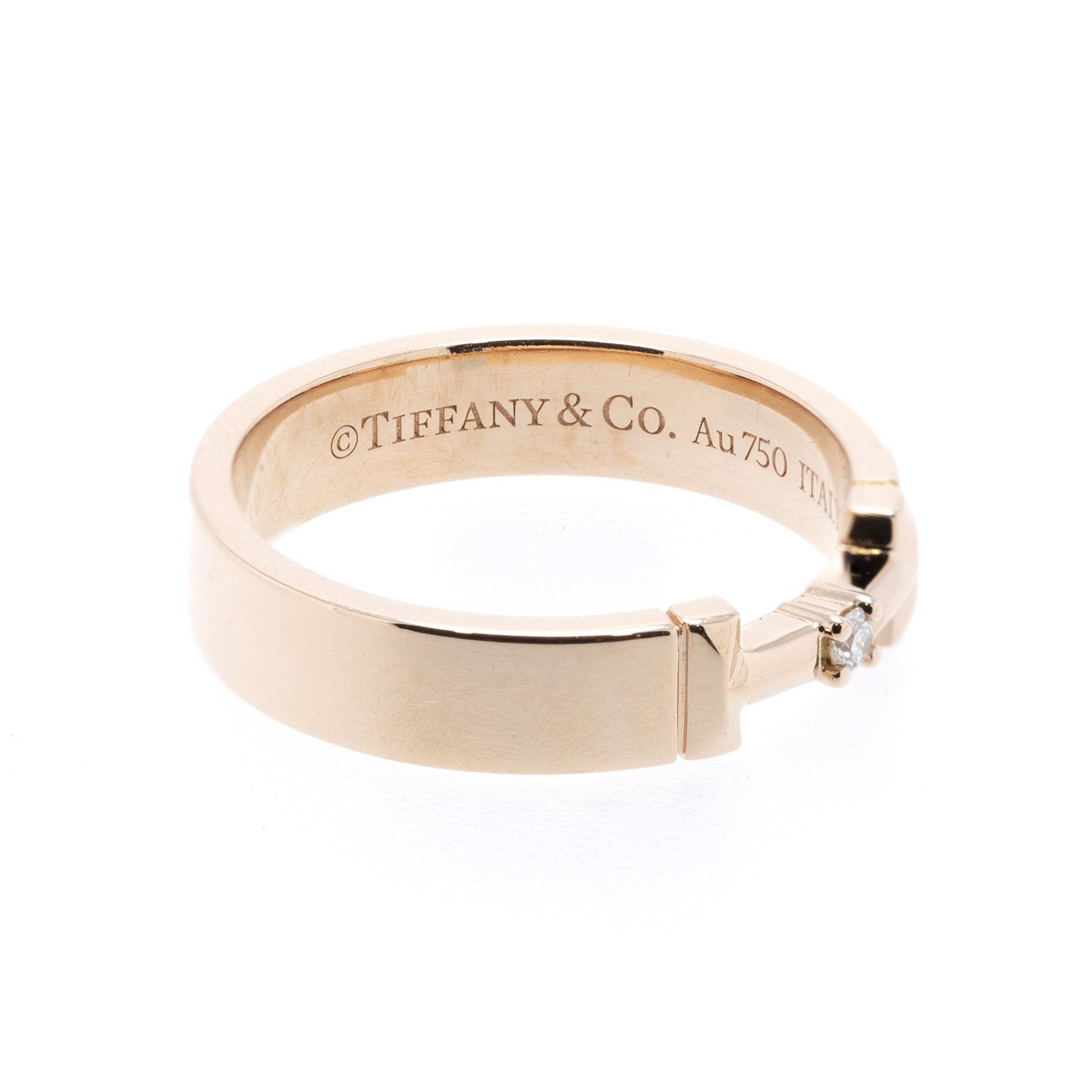 Tiffany & Co. 18k Rose Gold T True Diamond Link Ring