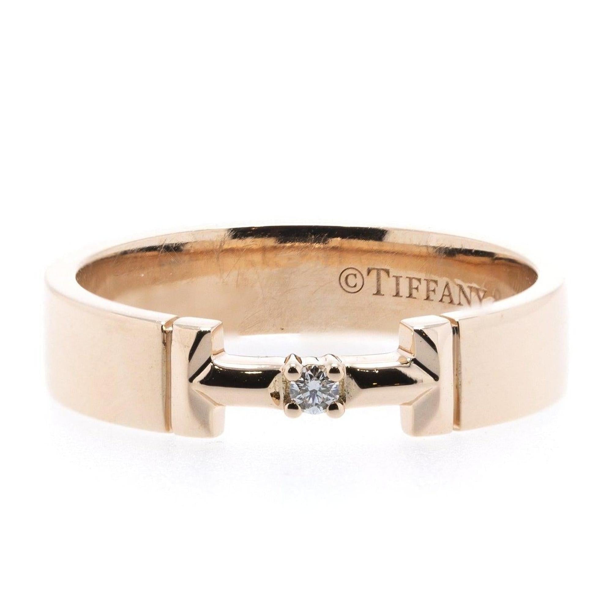 Tiffany & Co. 18k Rose Gold T True Diamond Link Ring