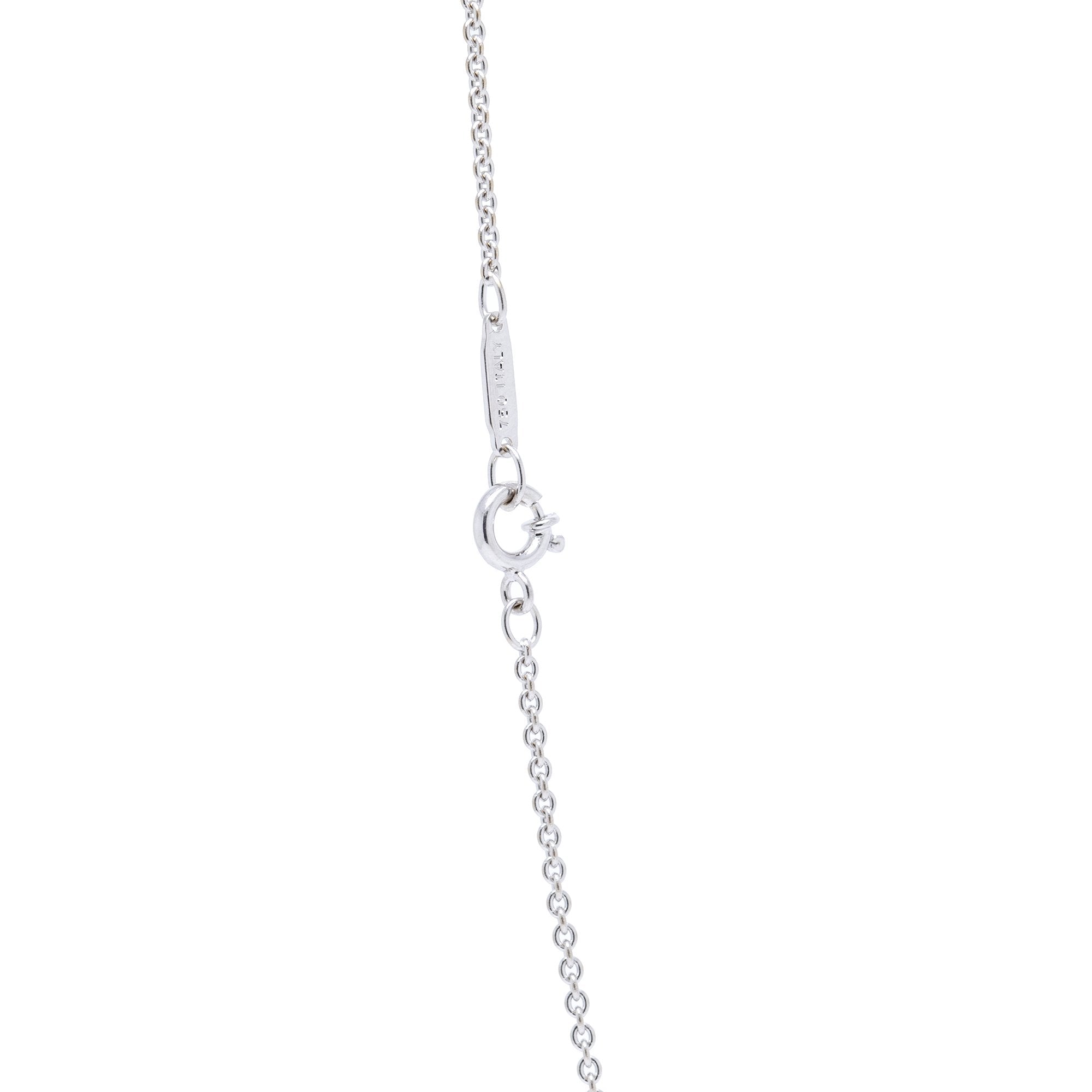 Tiffany & Co. 18k White Gold Diamond Atlas Open Pendant Necklace