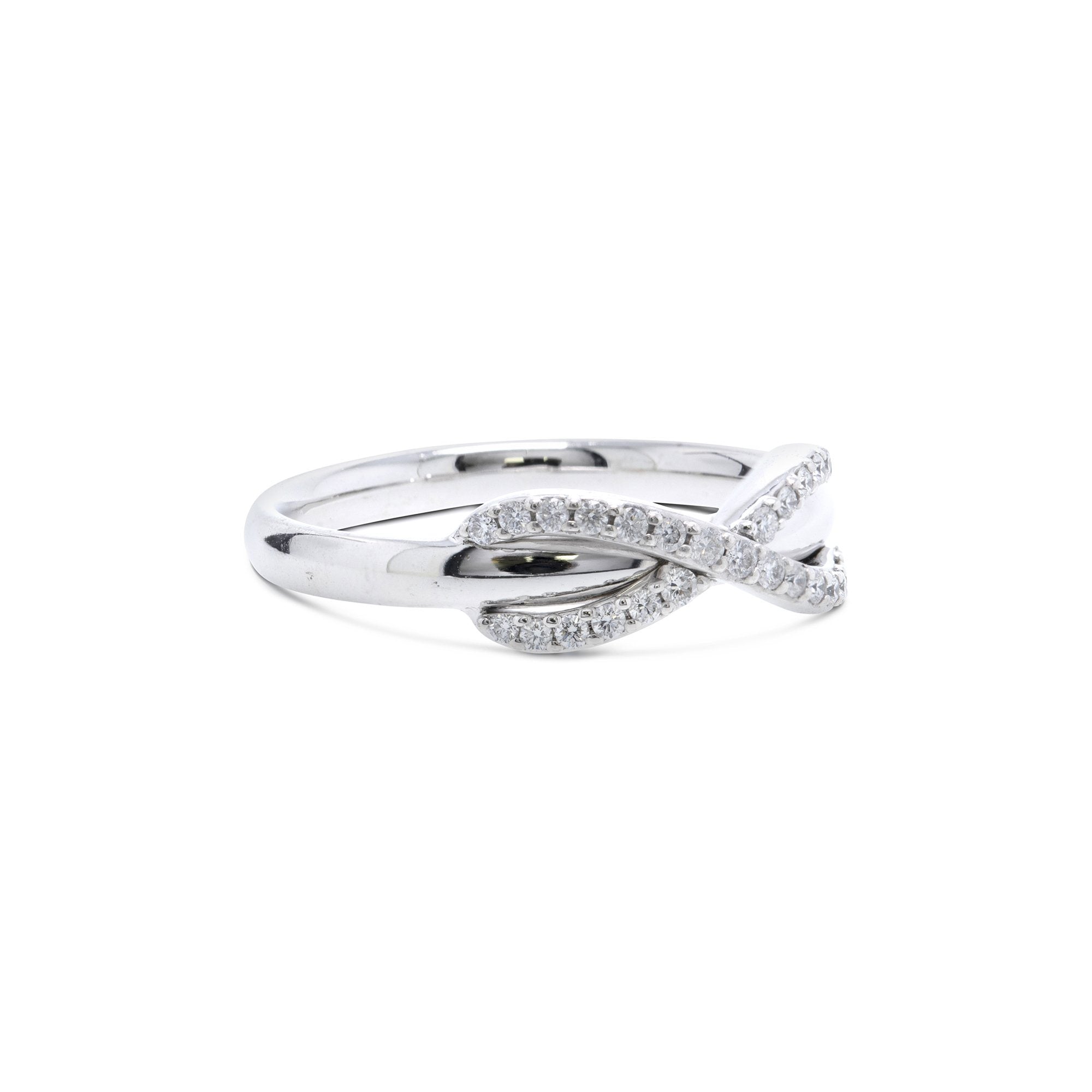 Tiffany & Co. 18k White Gold & Diamond Infinity Ring
