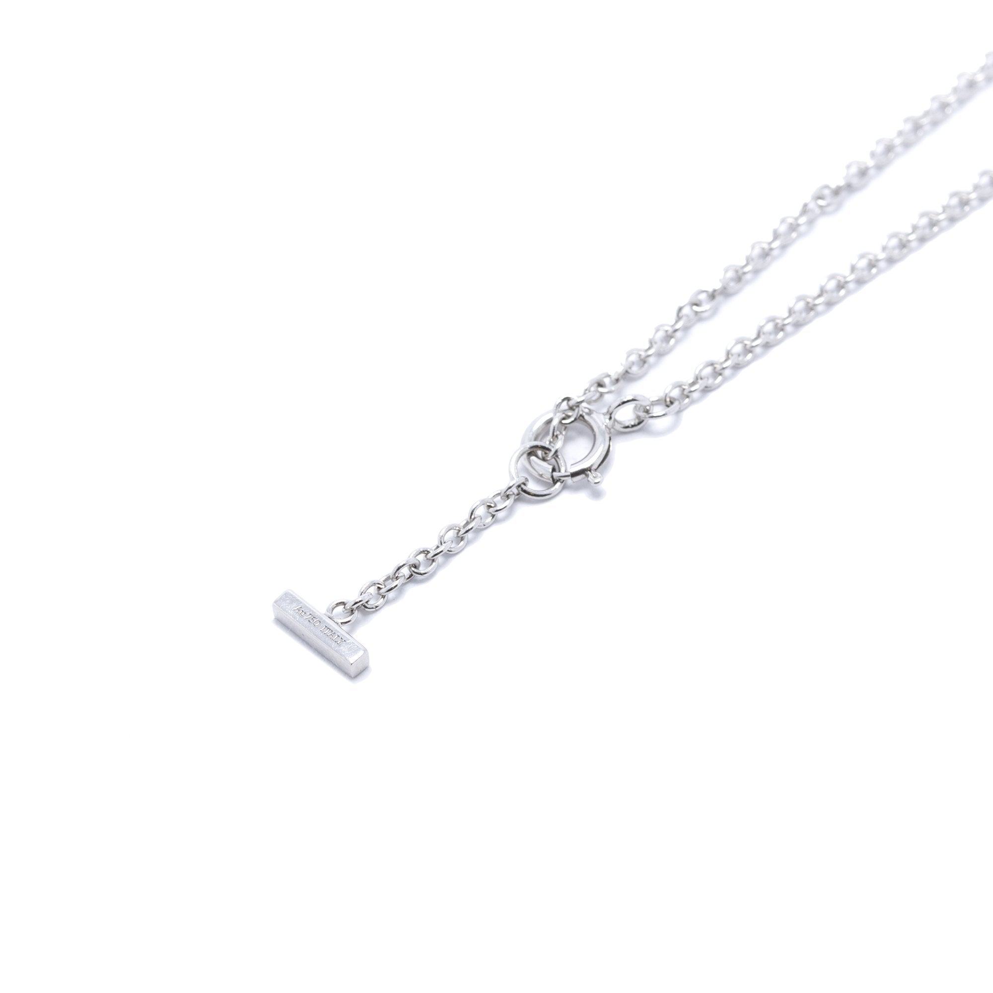 Tiffany & Co. 18k White Gold Diamond T Smile Bracelet