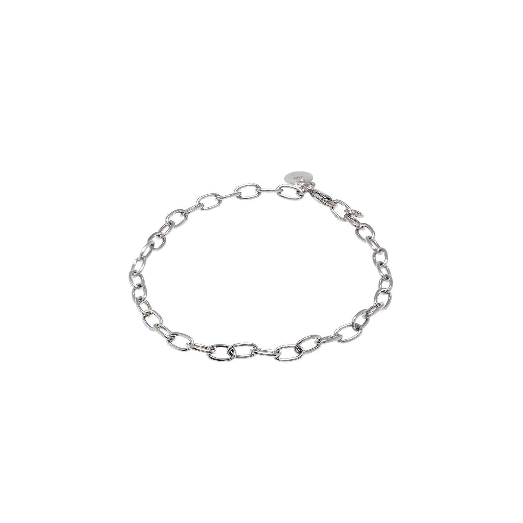 Tiffany & Co. 18k White Gold Oval Link Chain Bracelet