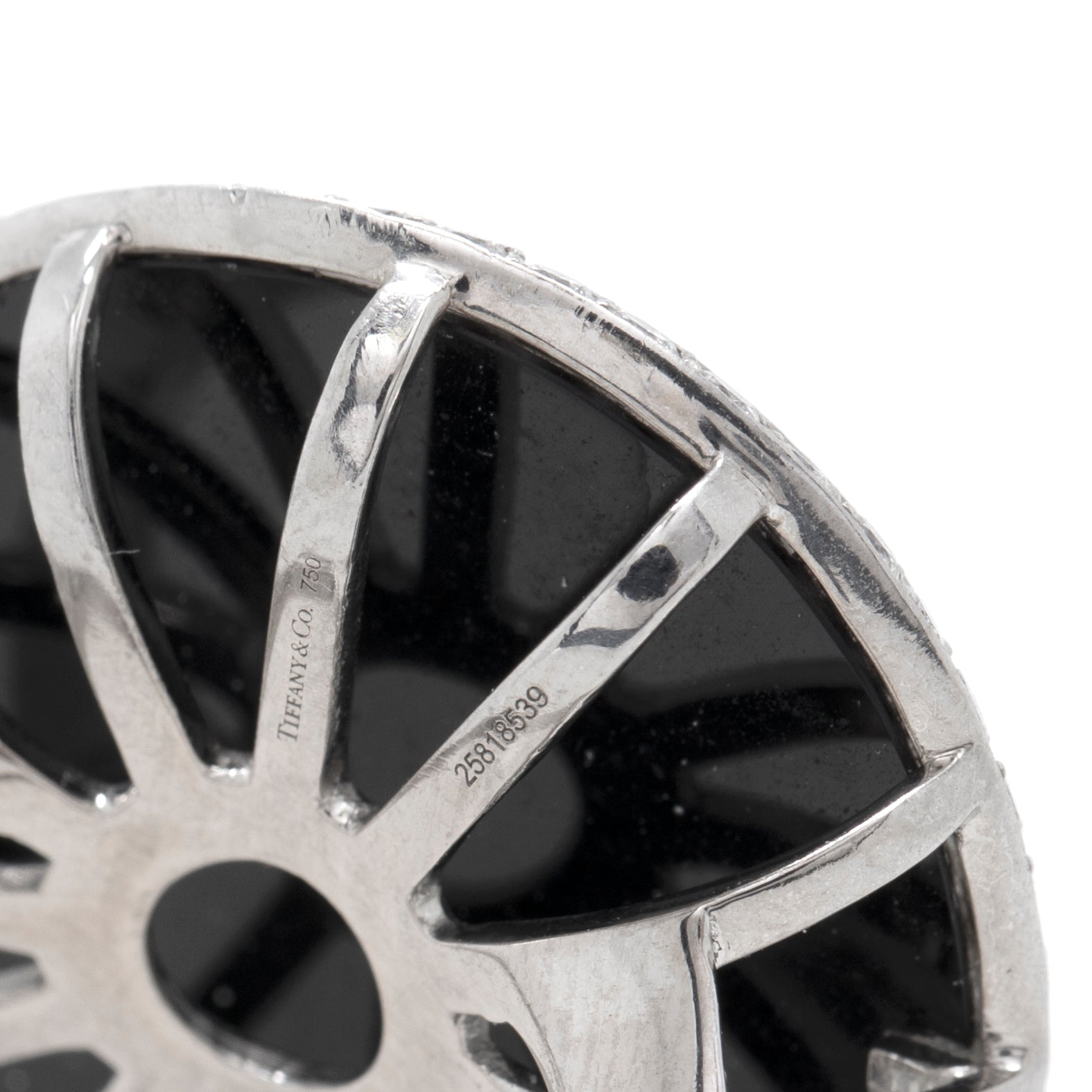Tiffany & Co. 18k White Gold Paloma Picasso Onyx & Diamond Zellige Ring
