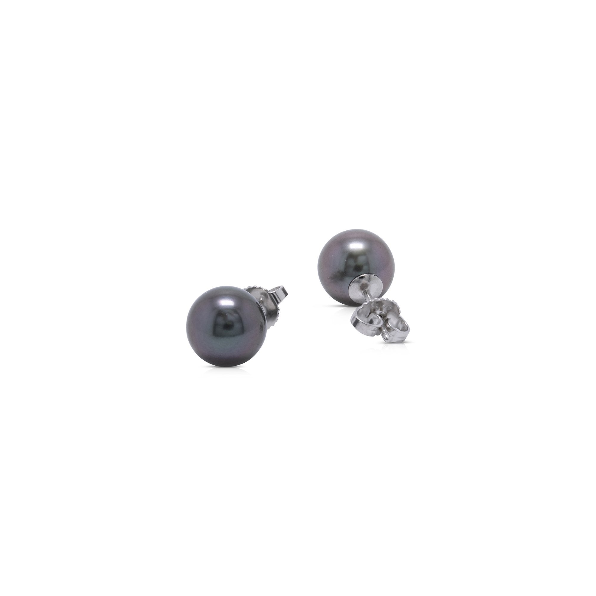 Tiffany & Co. 18k White Gold Pearl Stud Earrings w/ Box