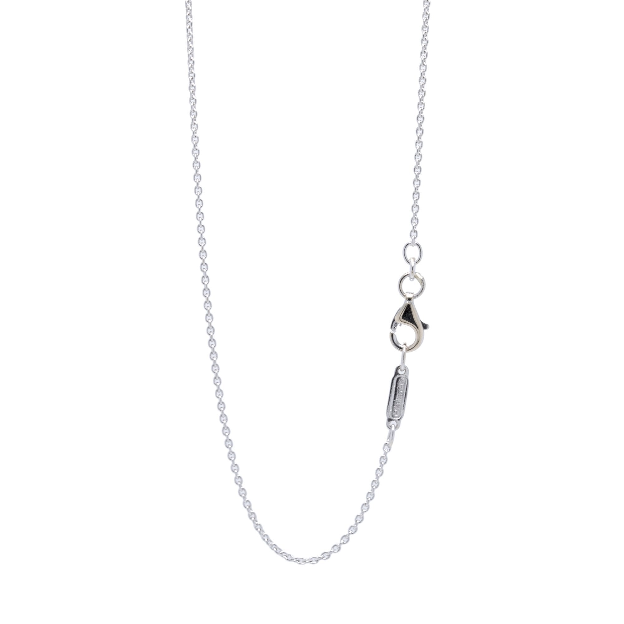 Tiffany & Co. 18k White Gold Signature Diamond X Pendant Necklace