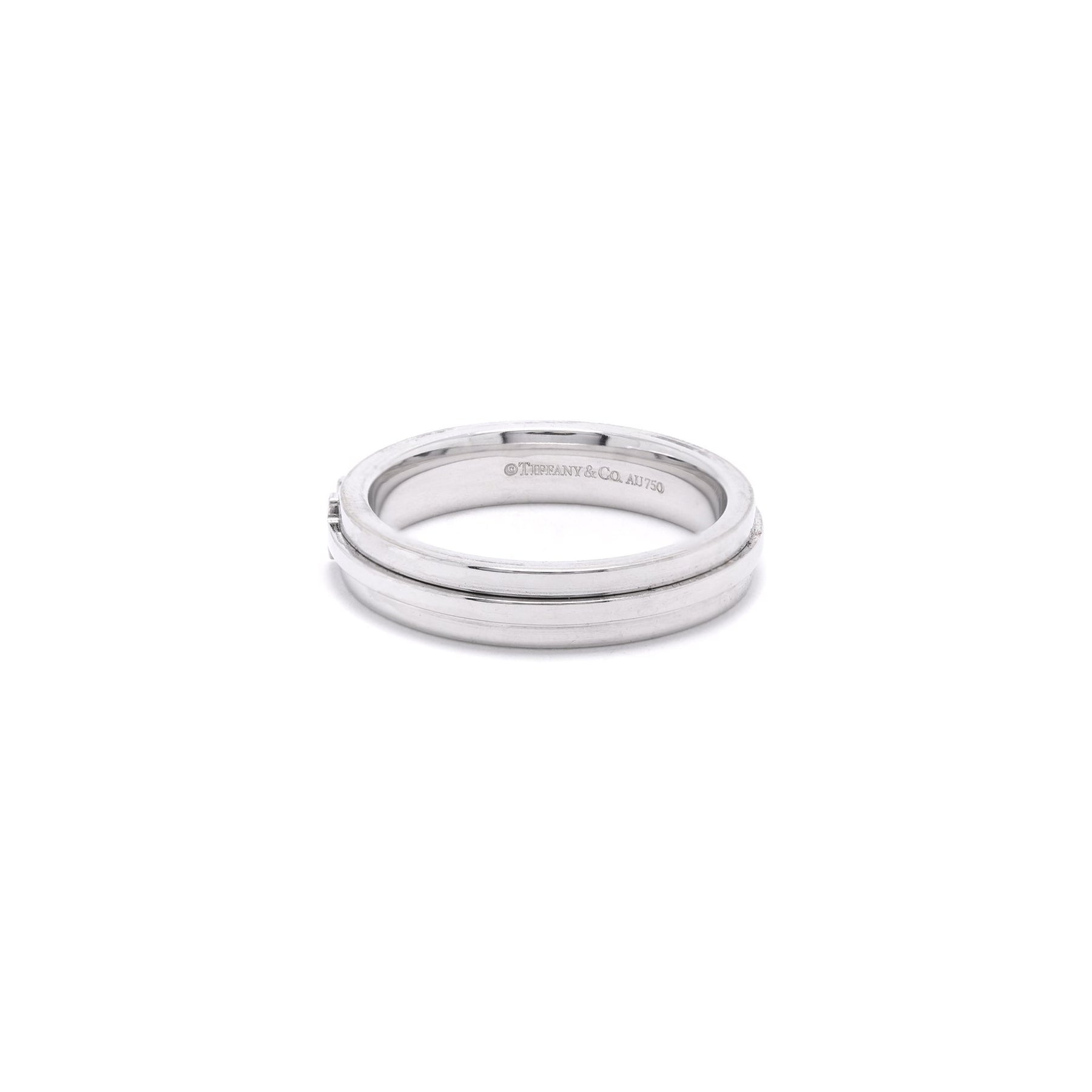 Tiffany & Co. 18k White Gold T Narrow Ring