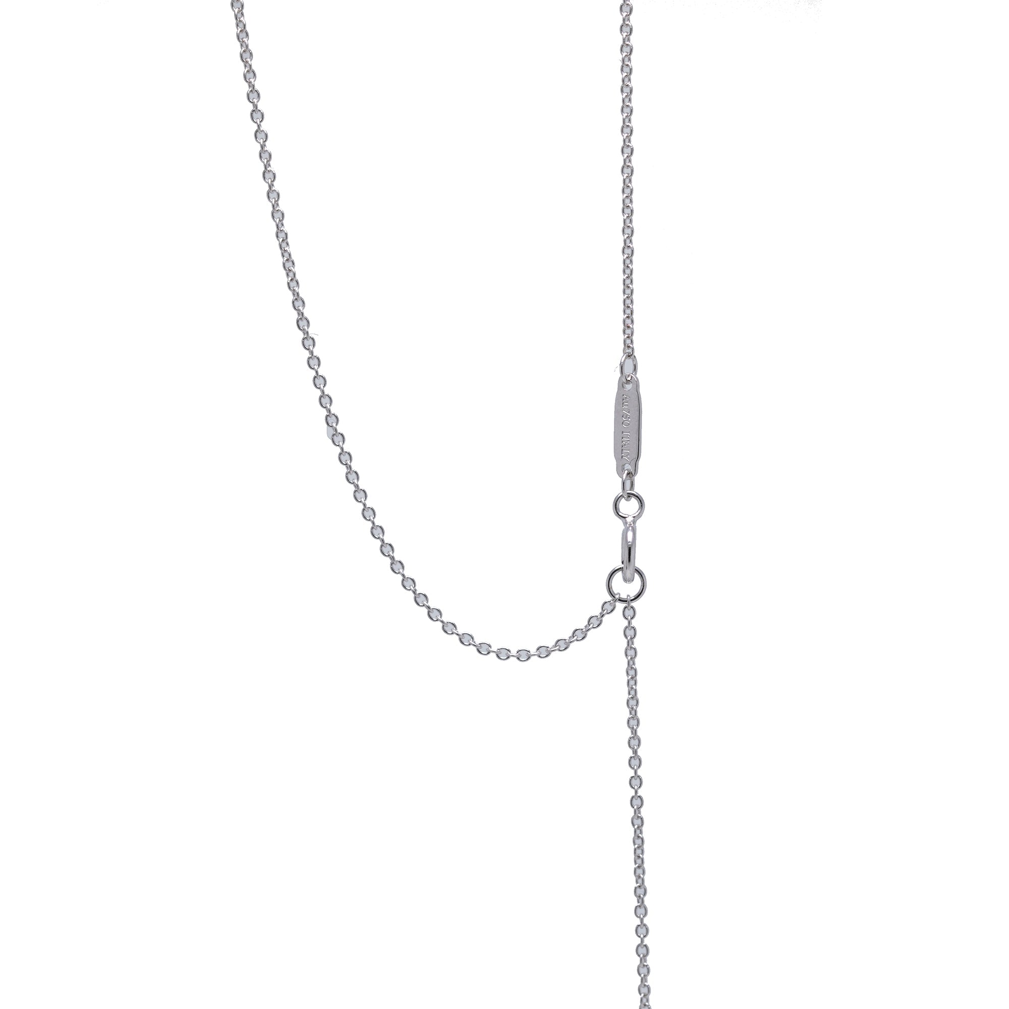 Tiffany & Co. 18k White Gold T Smile Pendant Necklace